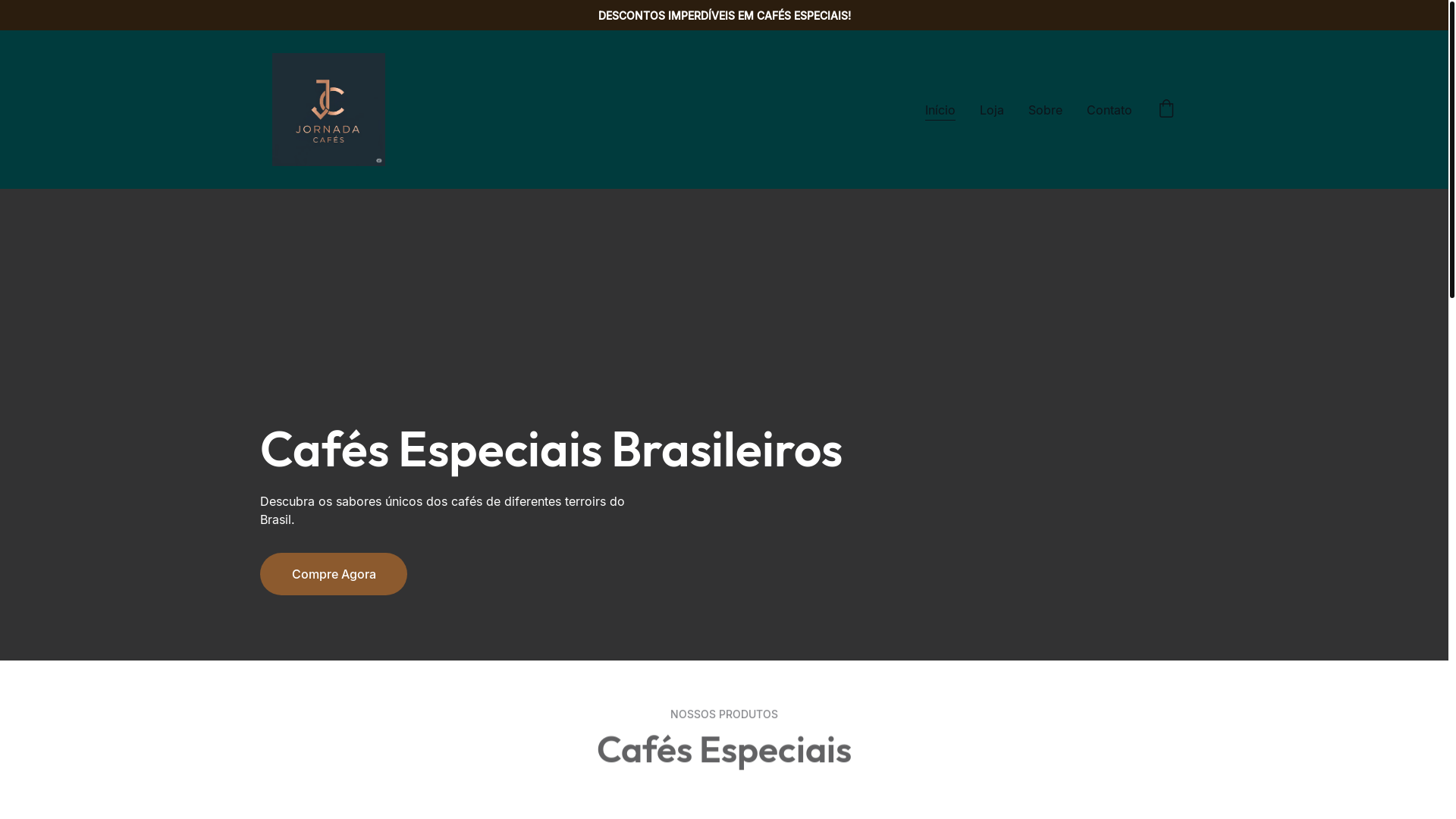 website screenshot of https://jornadacafes.com.br/