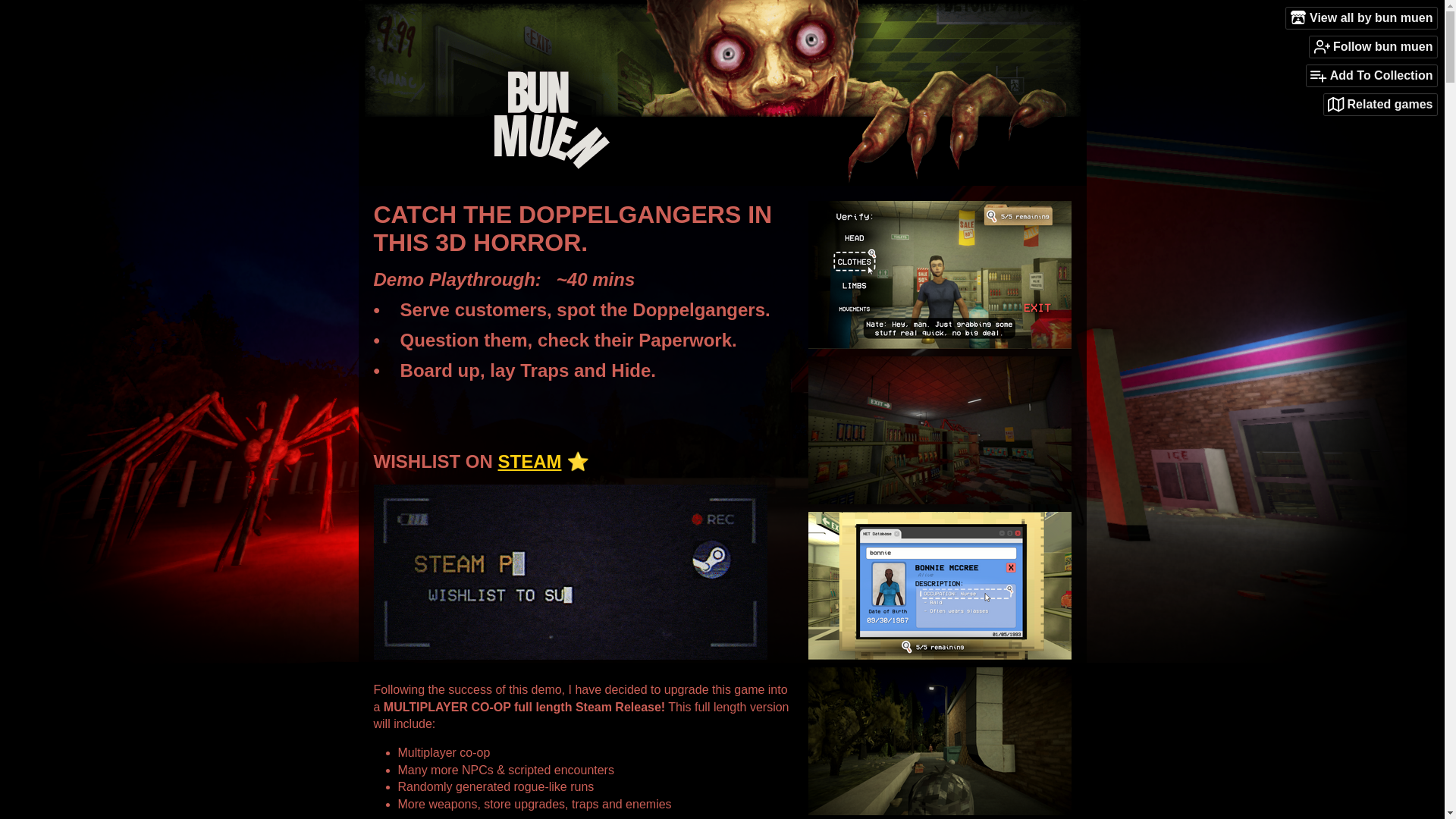 website screenshot of https://bunmuen.itch.io/shiftatmidnight