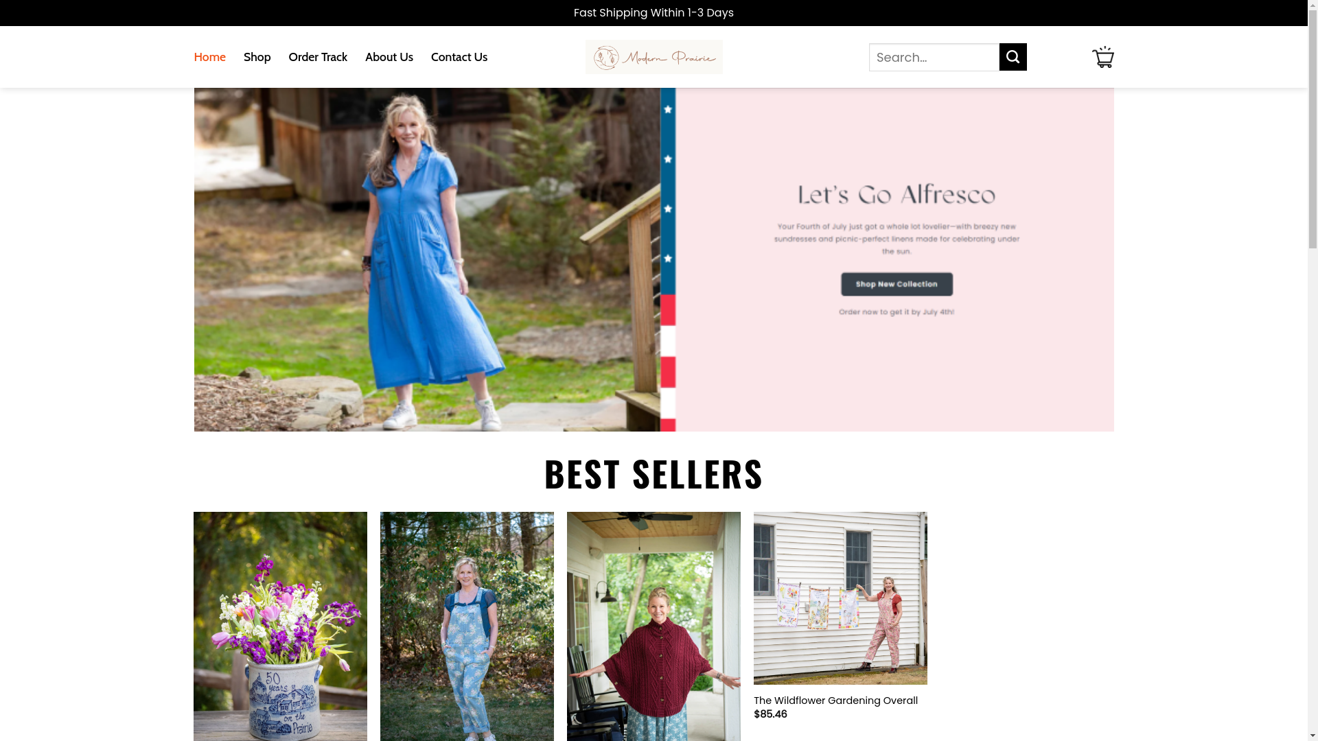 website screenshot of https://promodernprairie.shop/