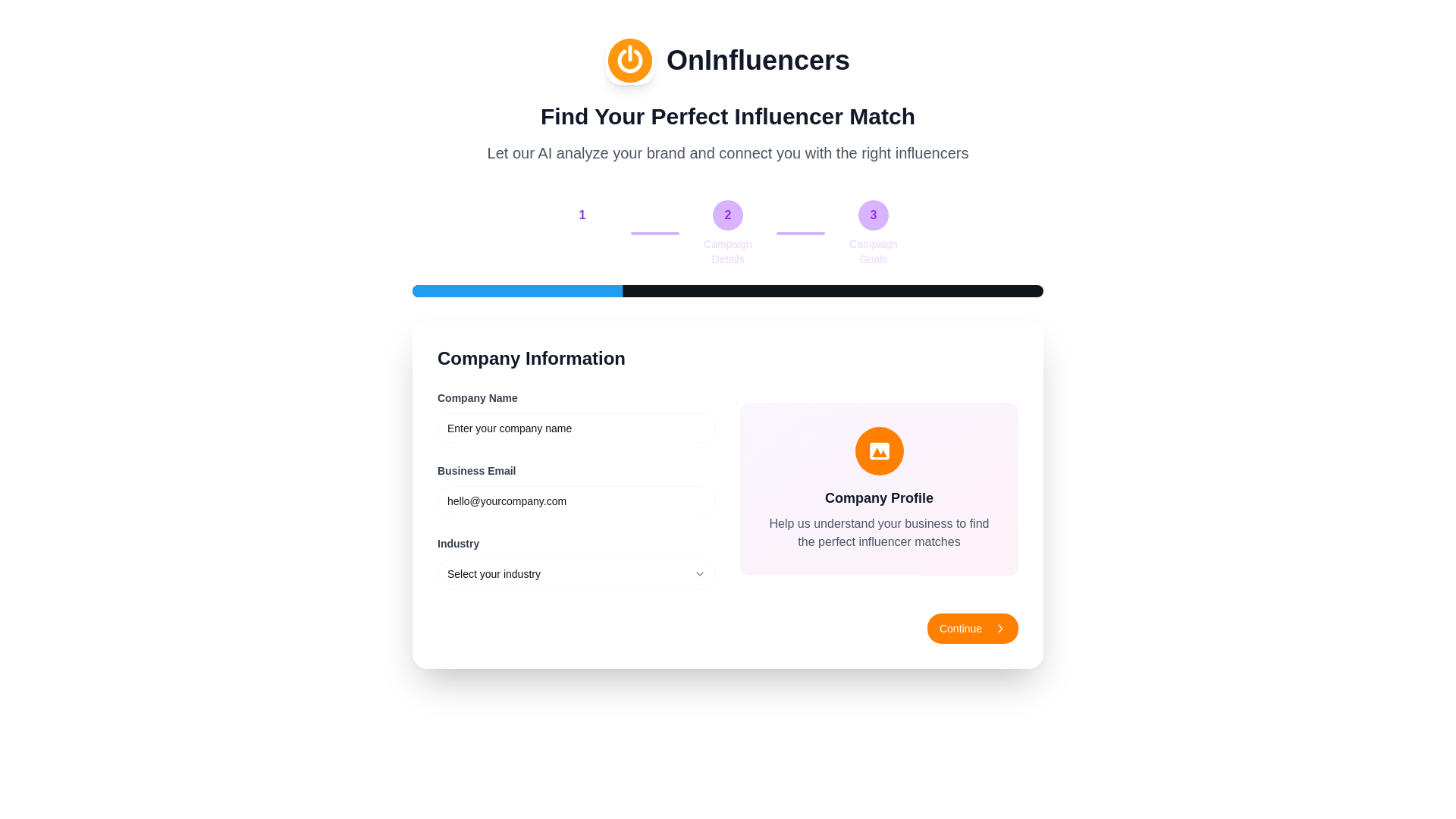 website screenshot of https://oninfluencers.app/