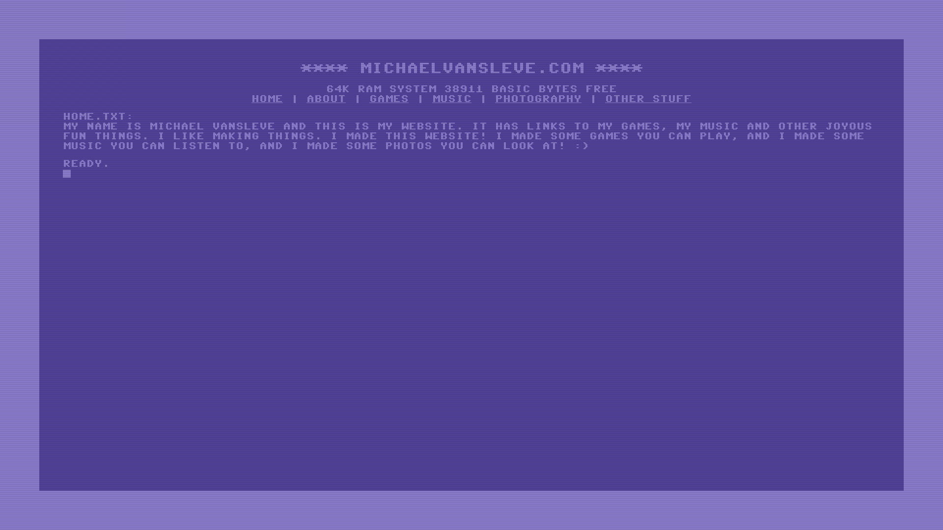 website screenshot of https://michaelvansleve1608.pages.dev/