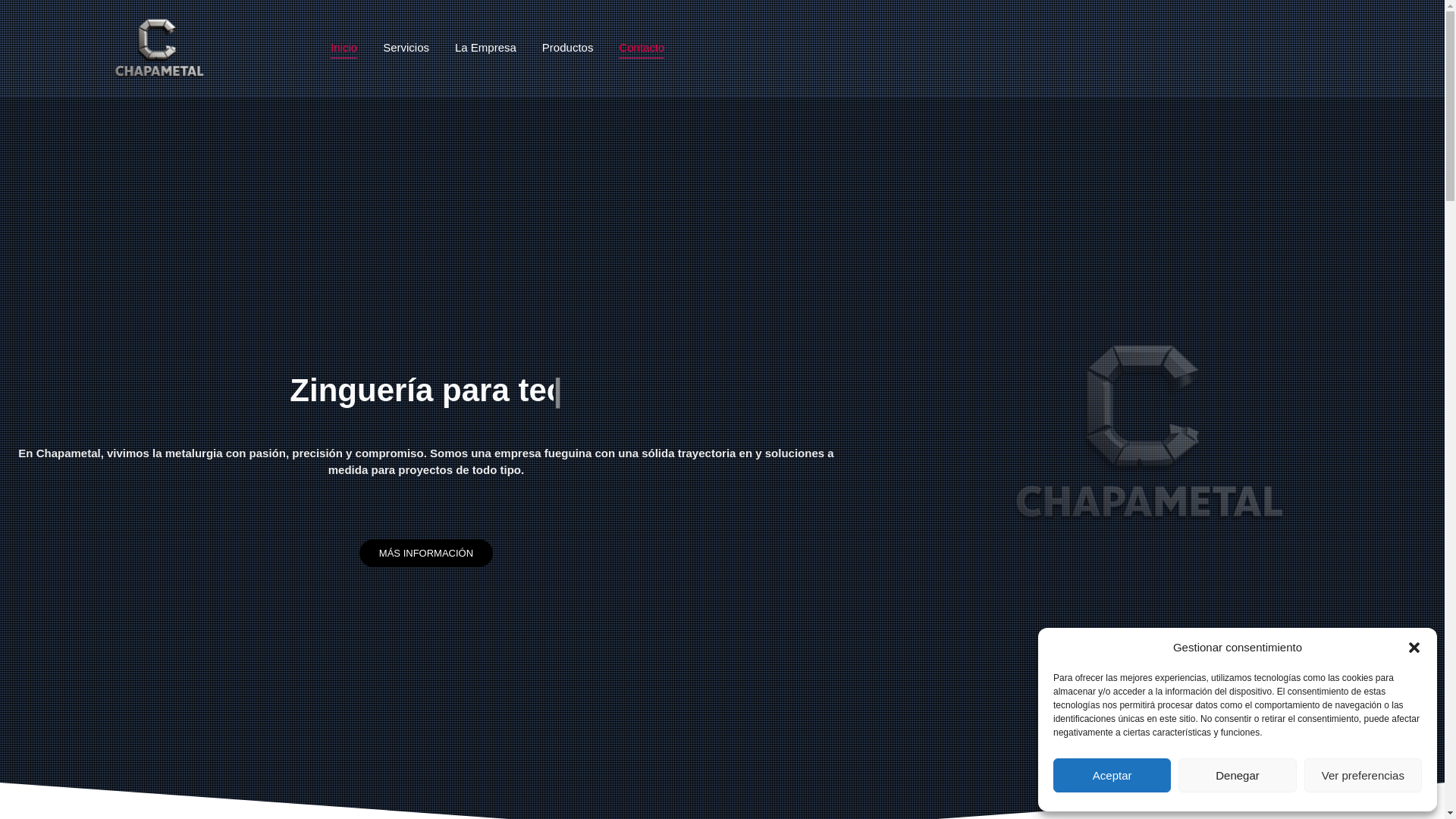 website screenshot of https://chapametaltdf.com.ar/