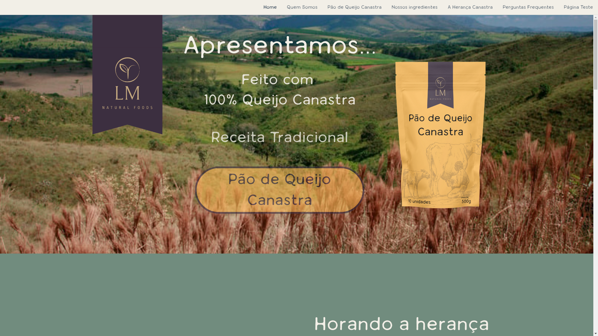 website screenshot of https://lmnaturalfoods.com/