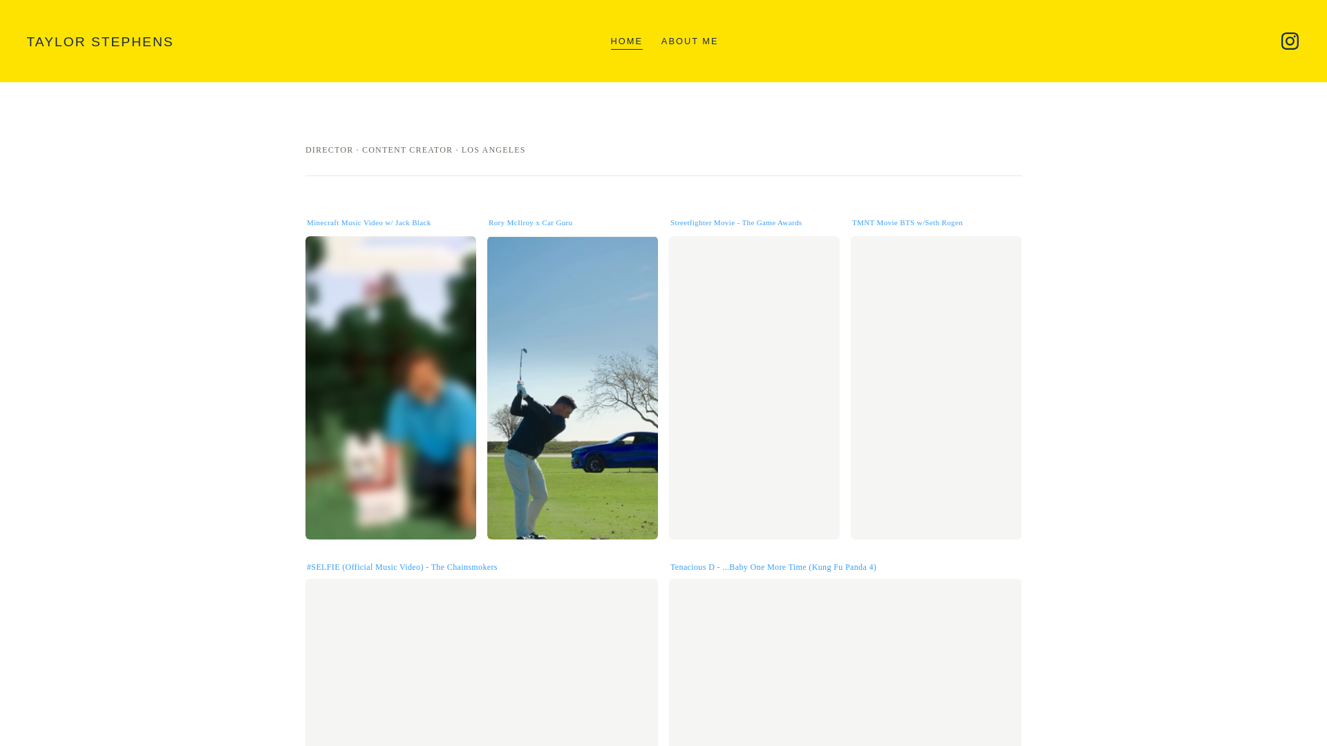 website screenshot of https://directedbytaylor.com