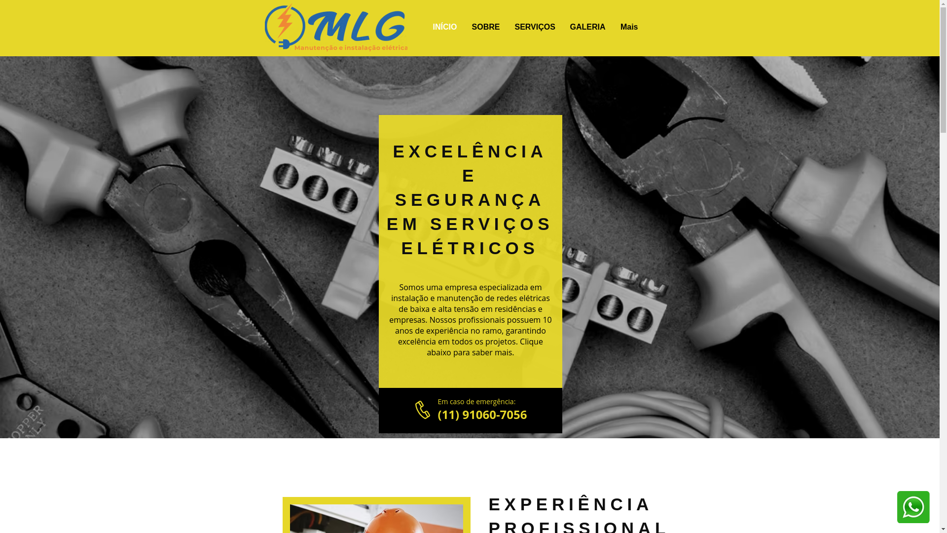 website screenshot of https://mlgeletrica.com/