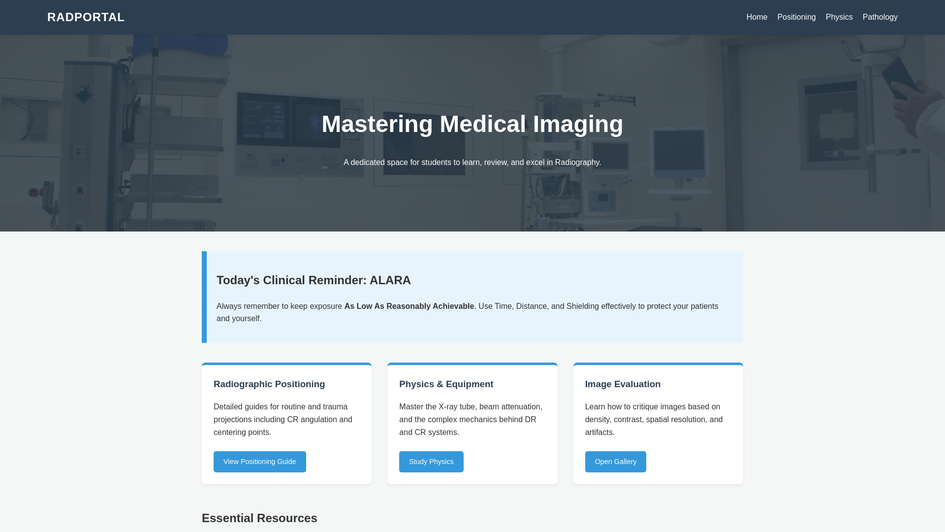 website screenshot of https://radspace-2g2.pages.dev/