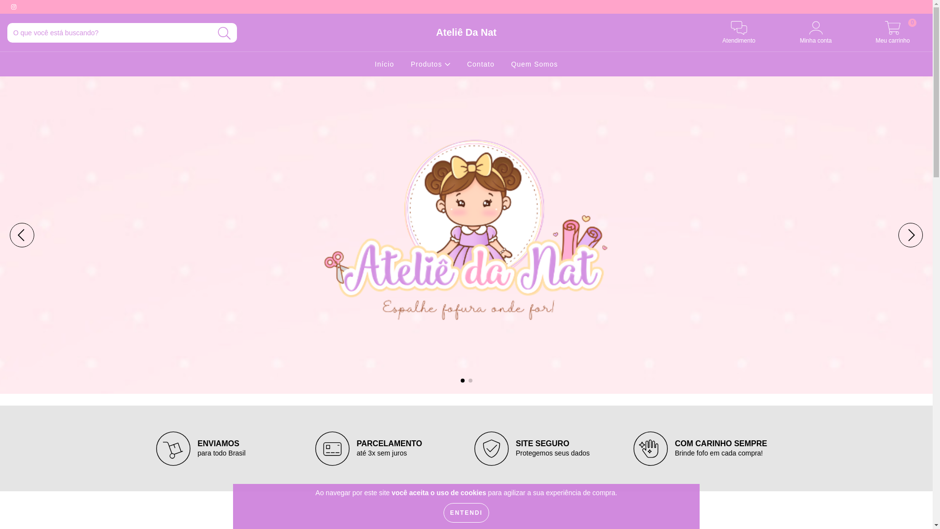 website screenshot of https://ateliedanat.com.br/