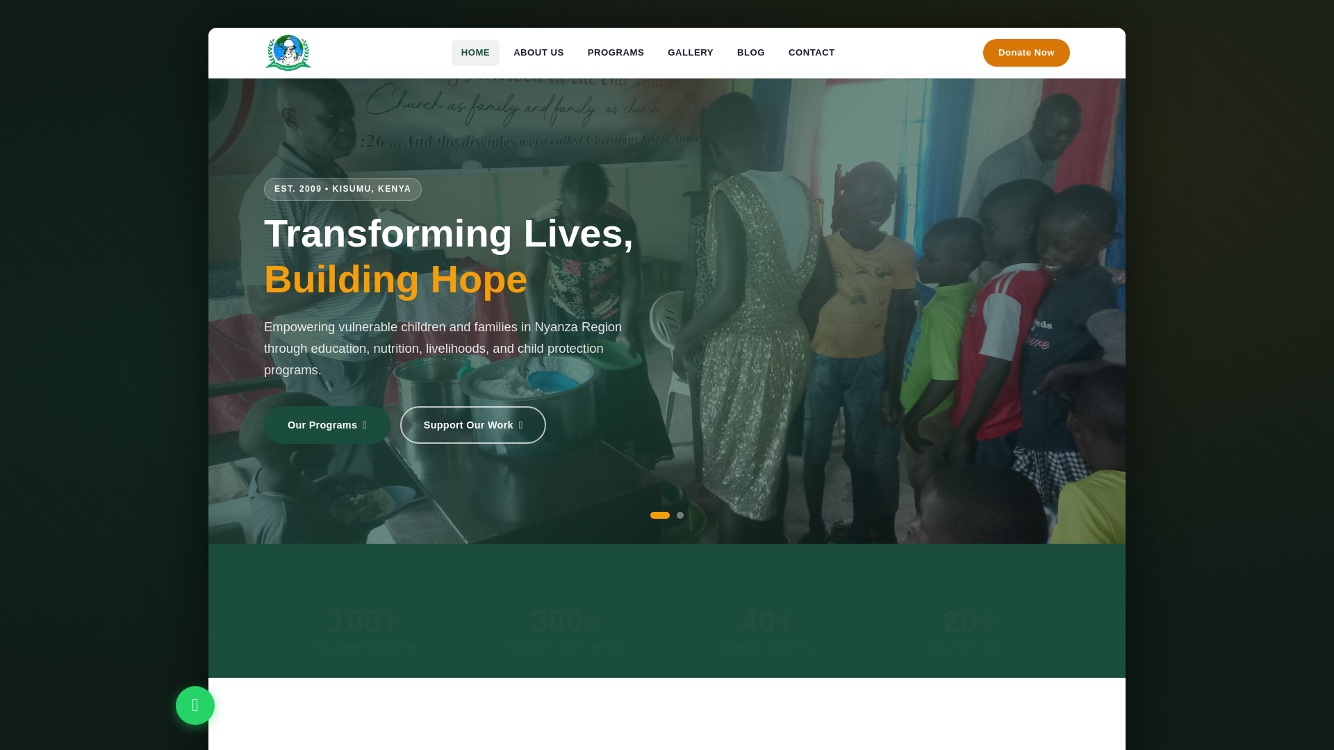 website screenshot of https://orongomissionsinternational.org/