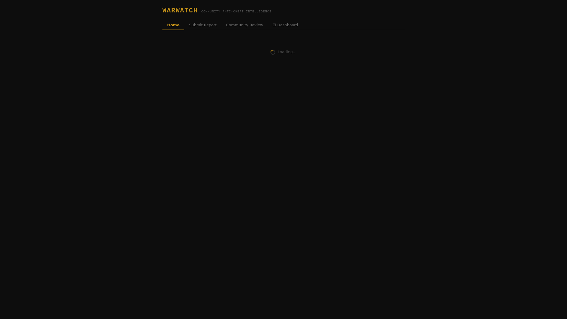 website screenshot of https://warwatch.gg/