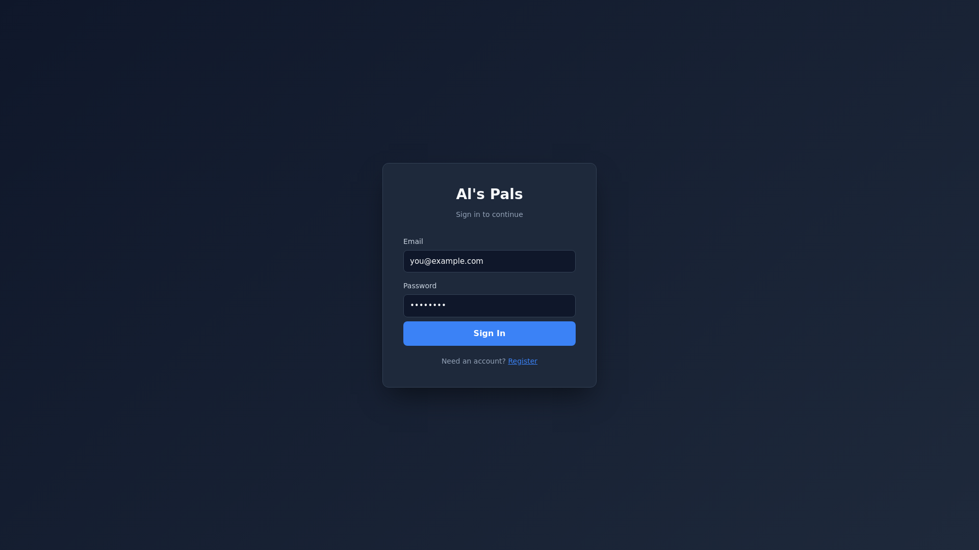website screenshot of https://alspals.xyz/