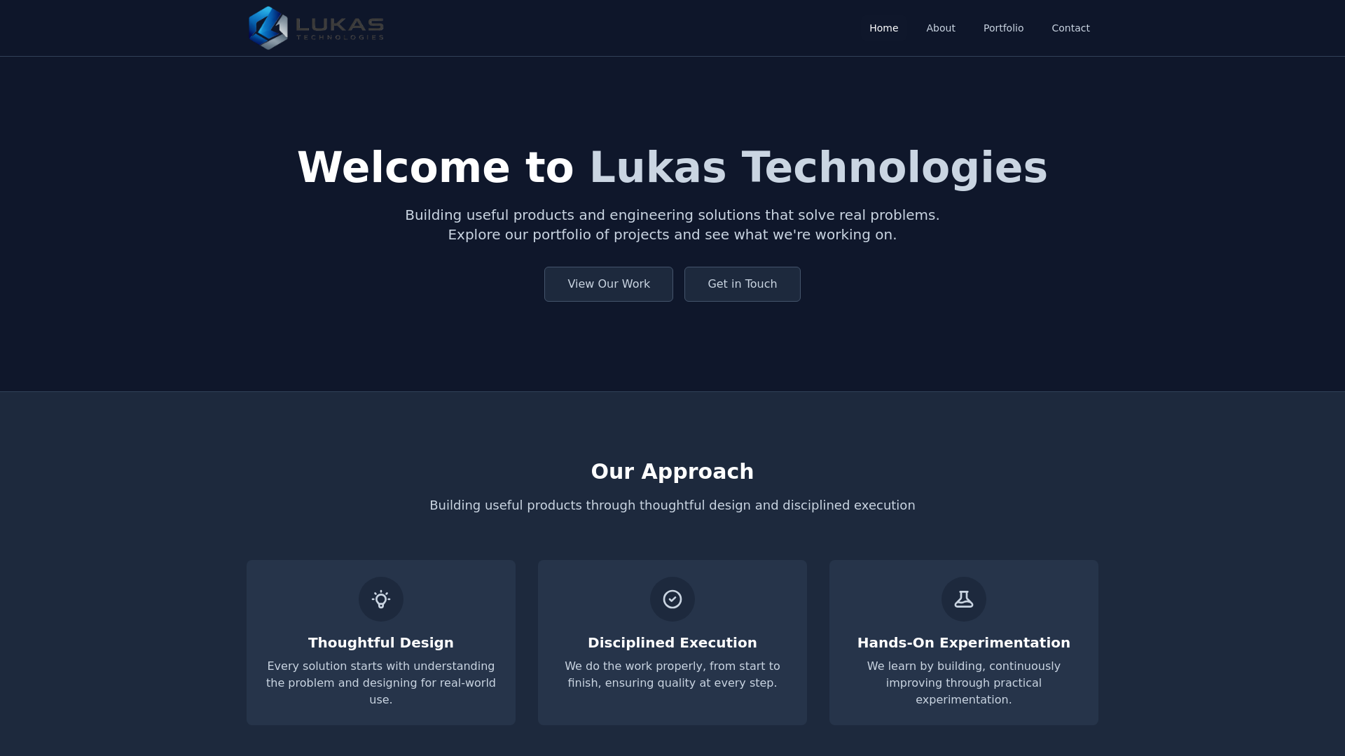 website screenshot of https://lukastech.pages.dev/