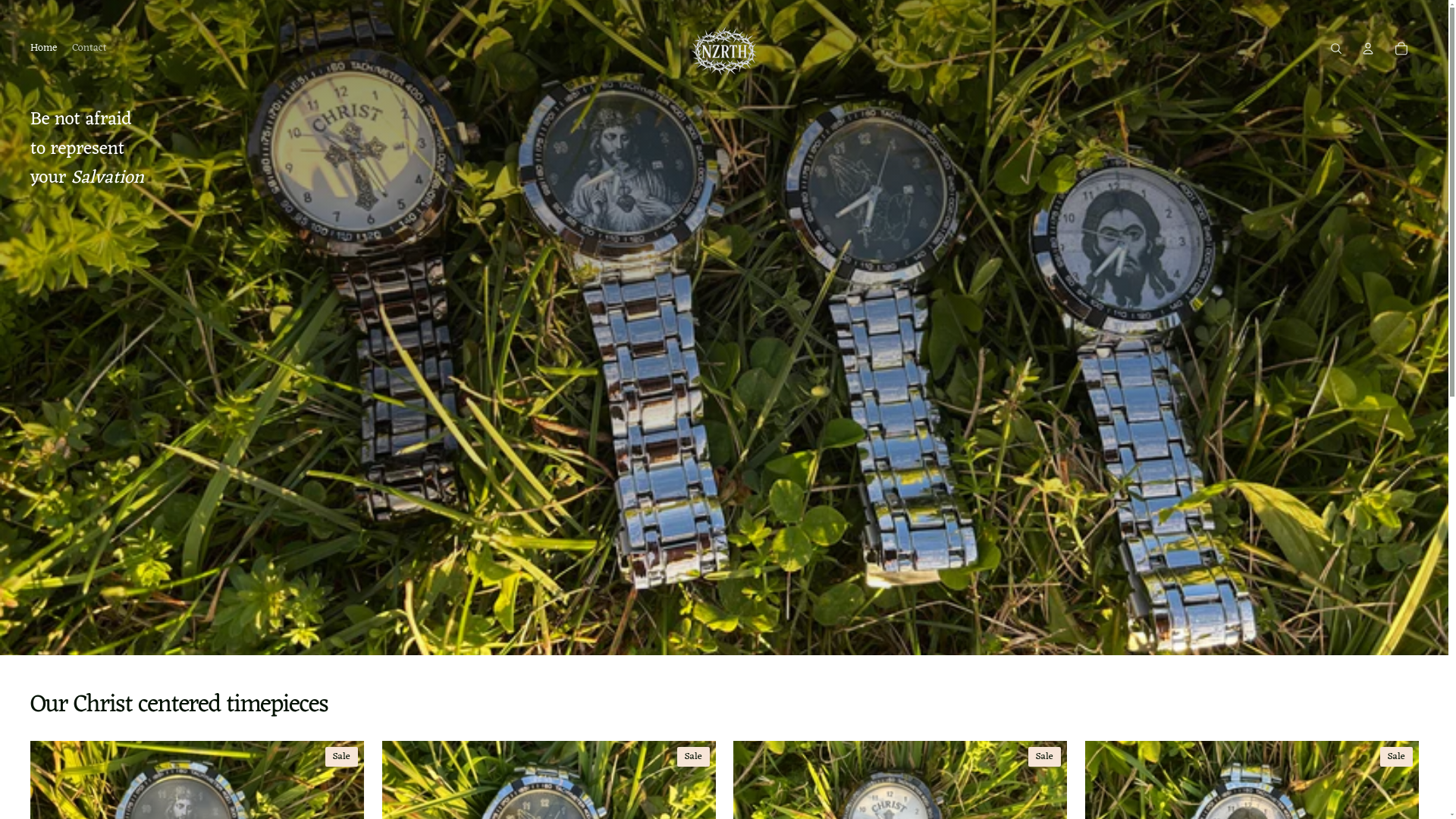 website screenshot of https://nzrth.shop/