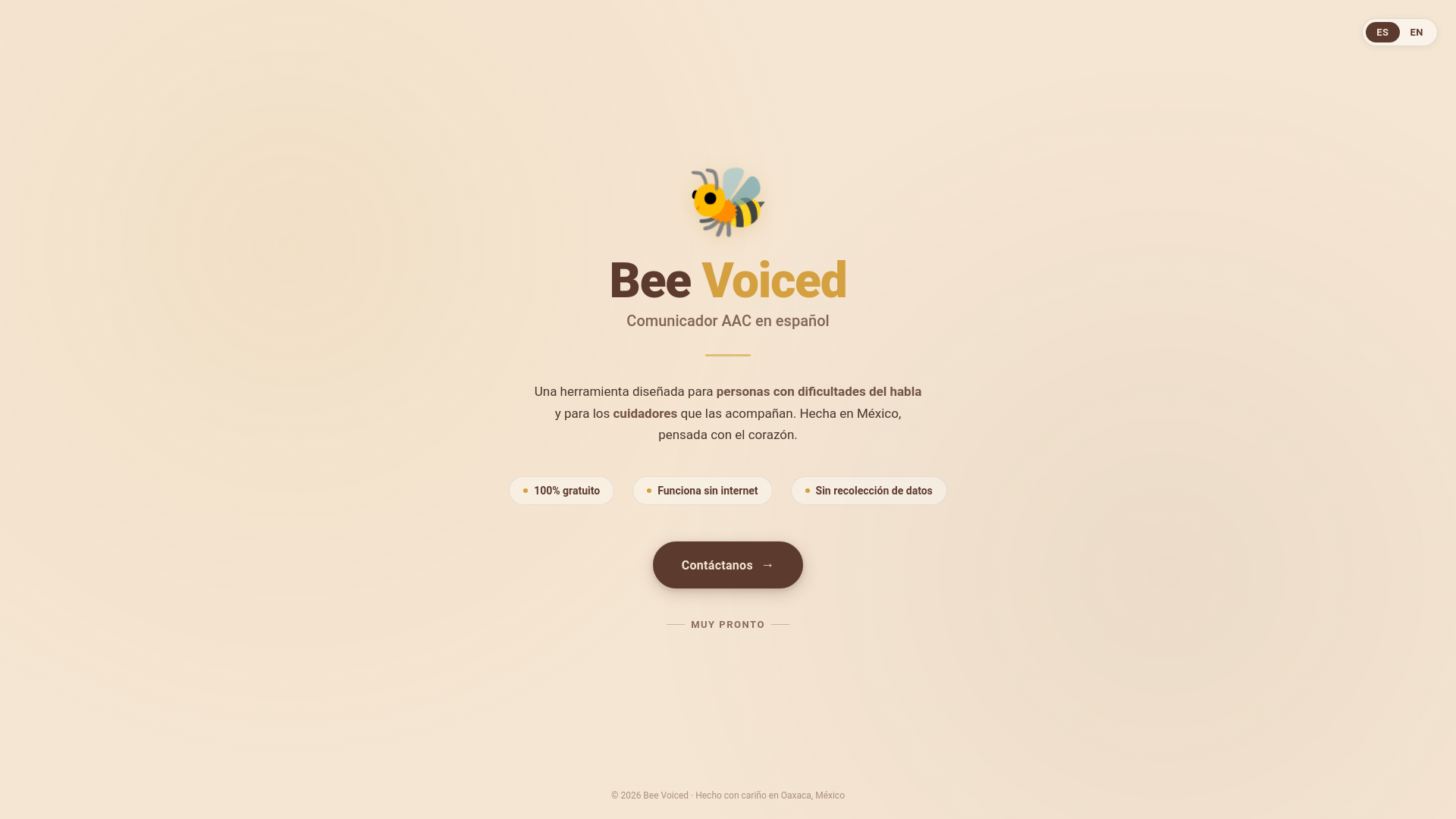 website screenshot of https://beevoiced.pages.dev/