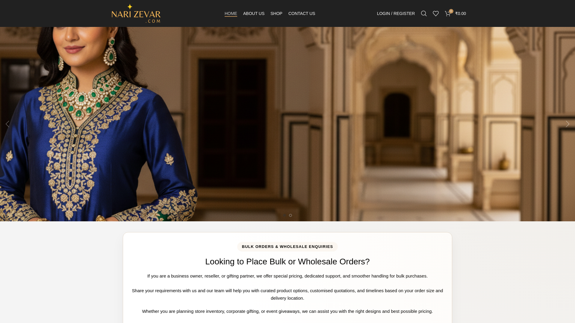 website screenshot of https://narizevar.com