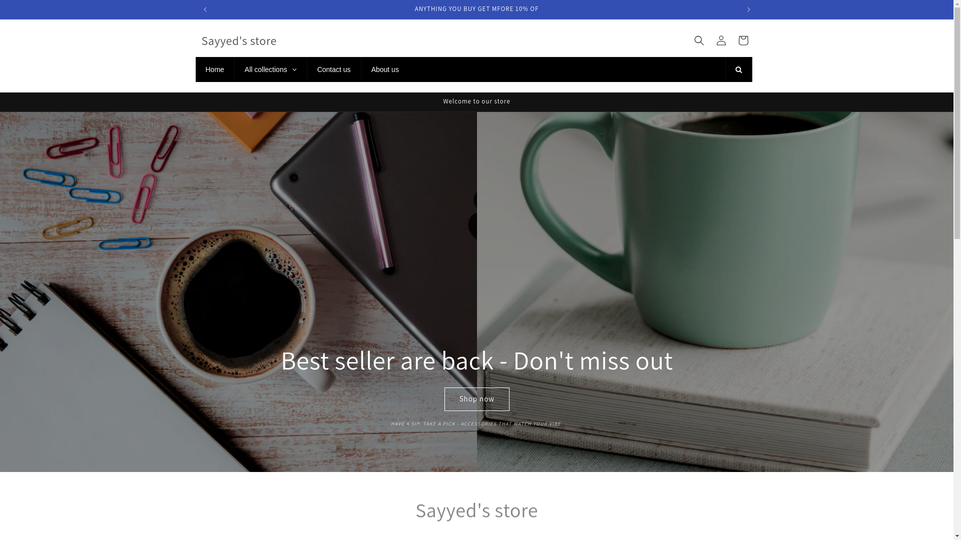 website screenshot of https://sayyedsstore.in/