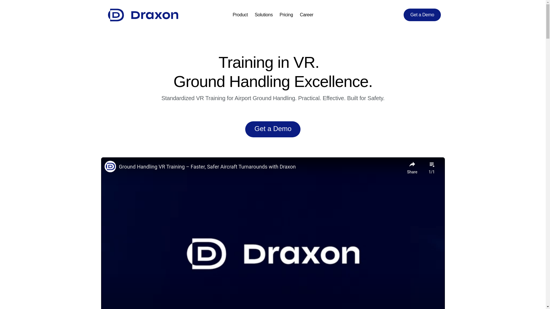 website screenshot of https://draxongroundhandling.com/