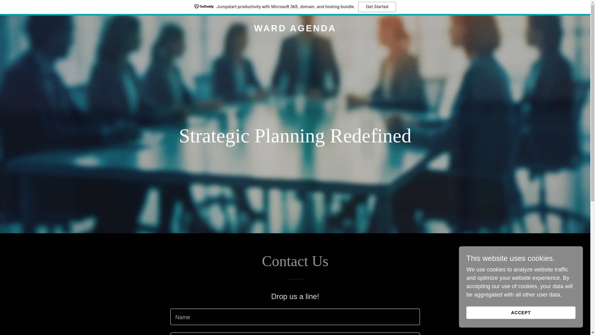 website screenshot of https://wardagenda.com/