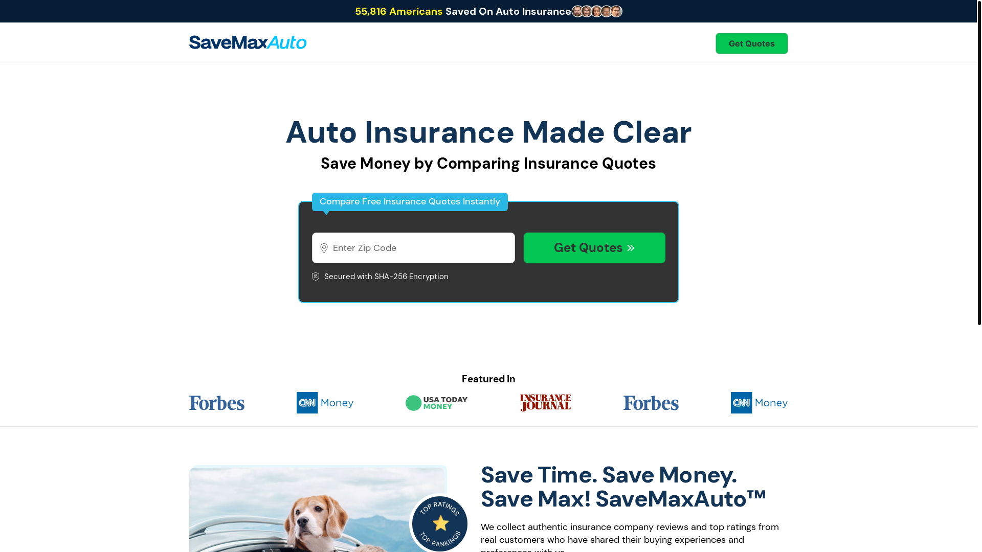 website screenshot of https://savemaxauto.pages.dev/