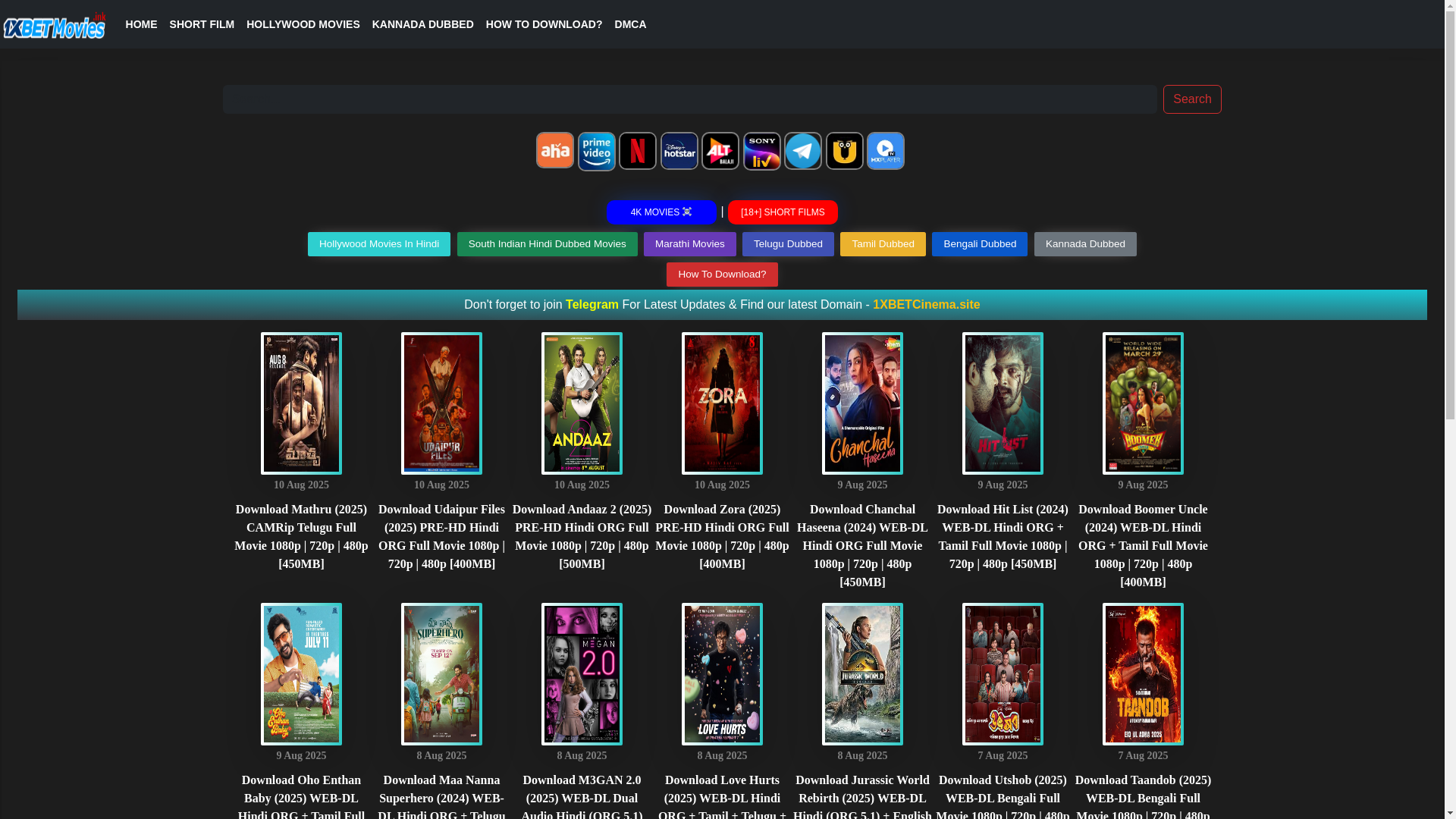 website screenshot of https://1xbetmovies.yachts/