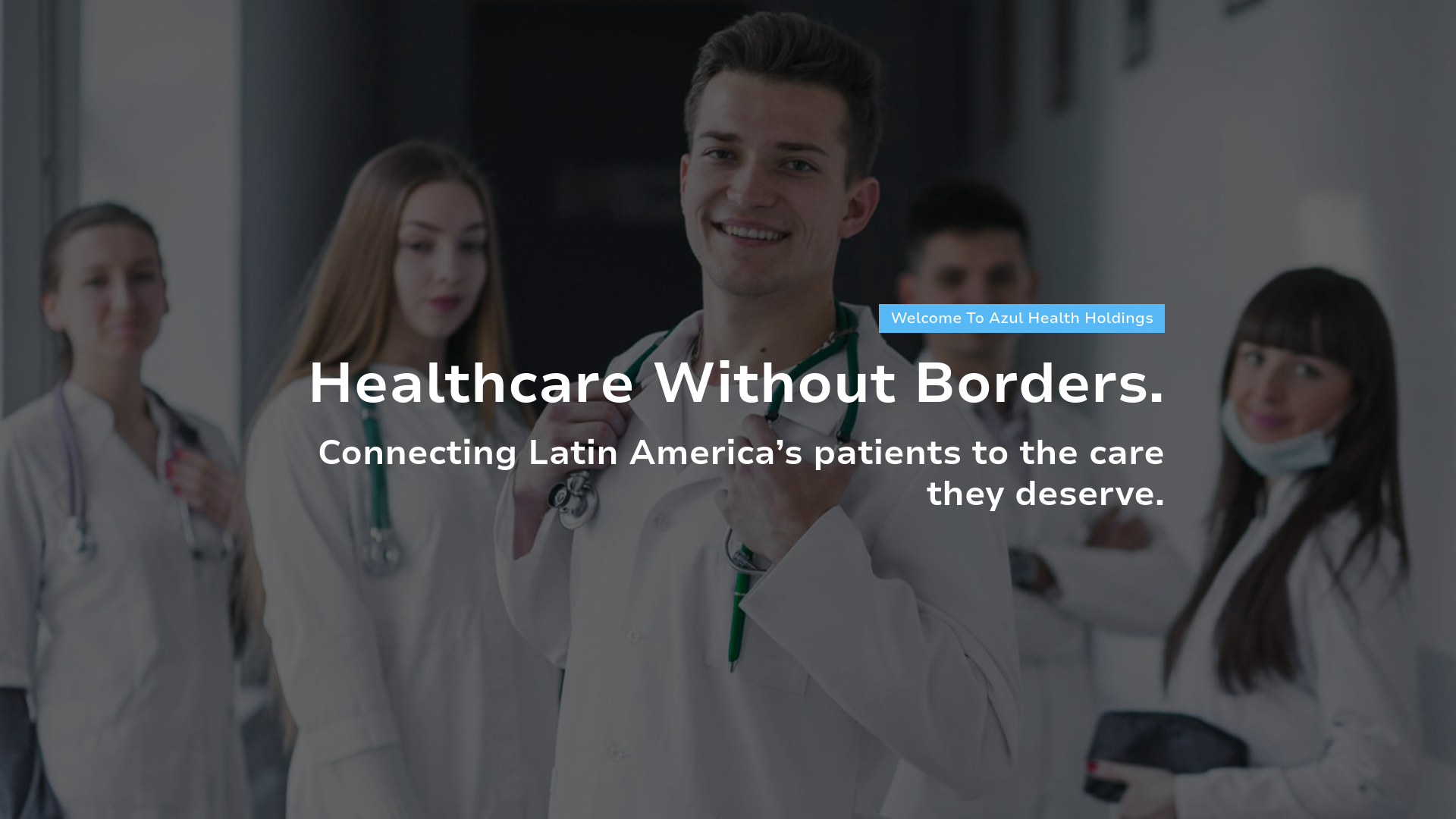 website screenshot of https://azulhealthholdings.com/