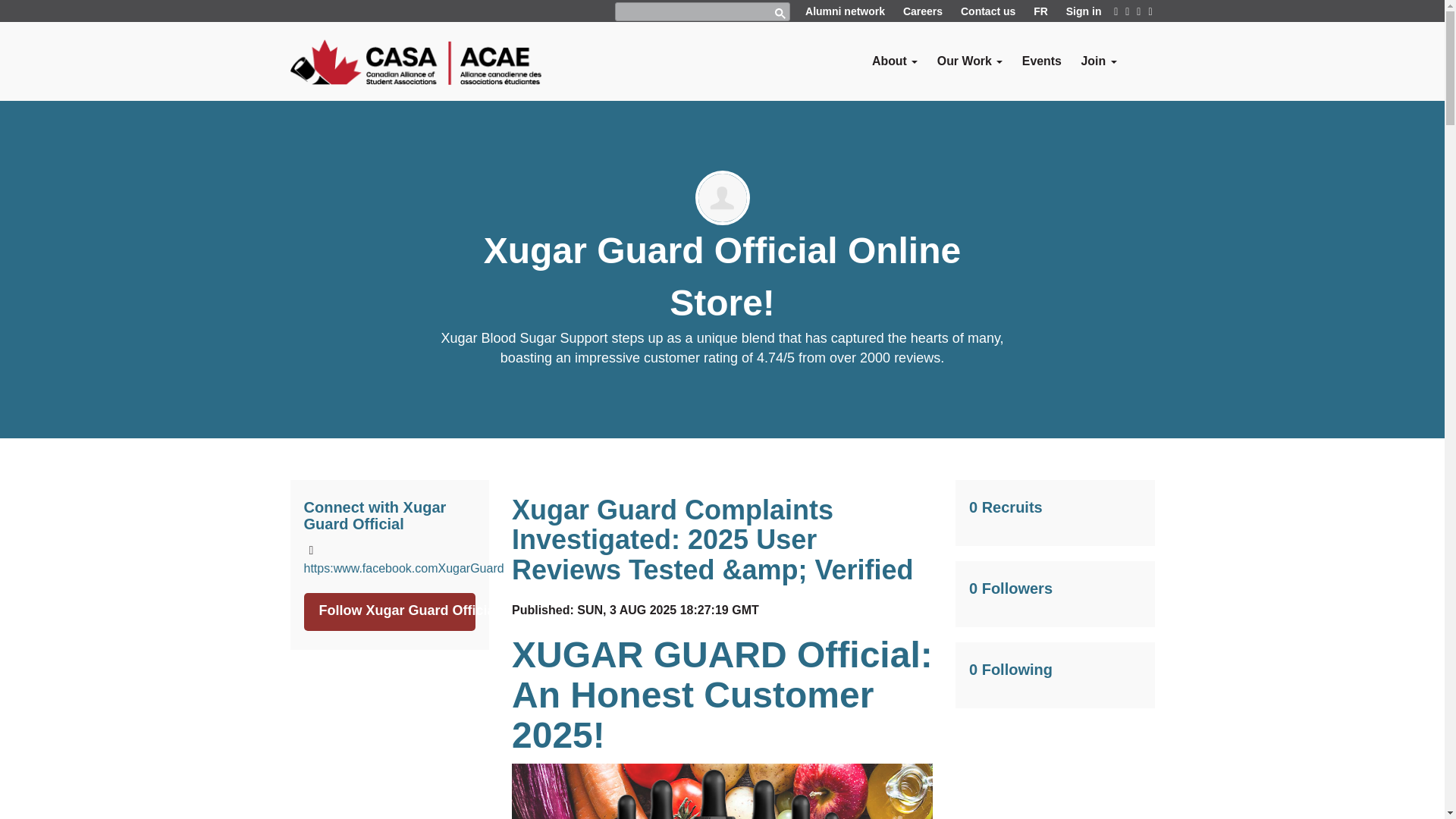 website screenshot of https://www.casa-acae.com/xugarguard
