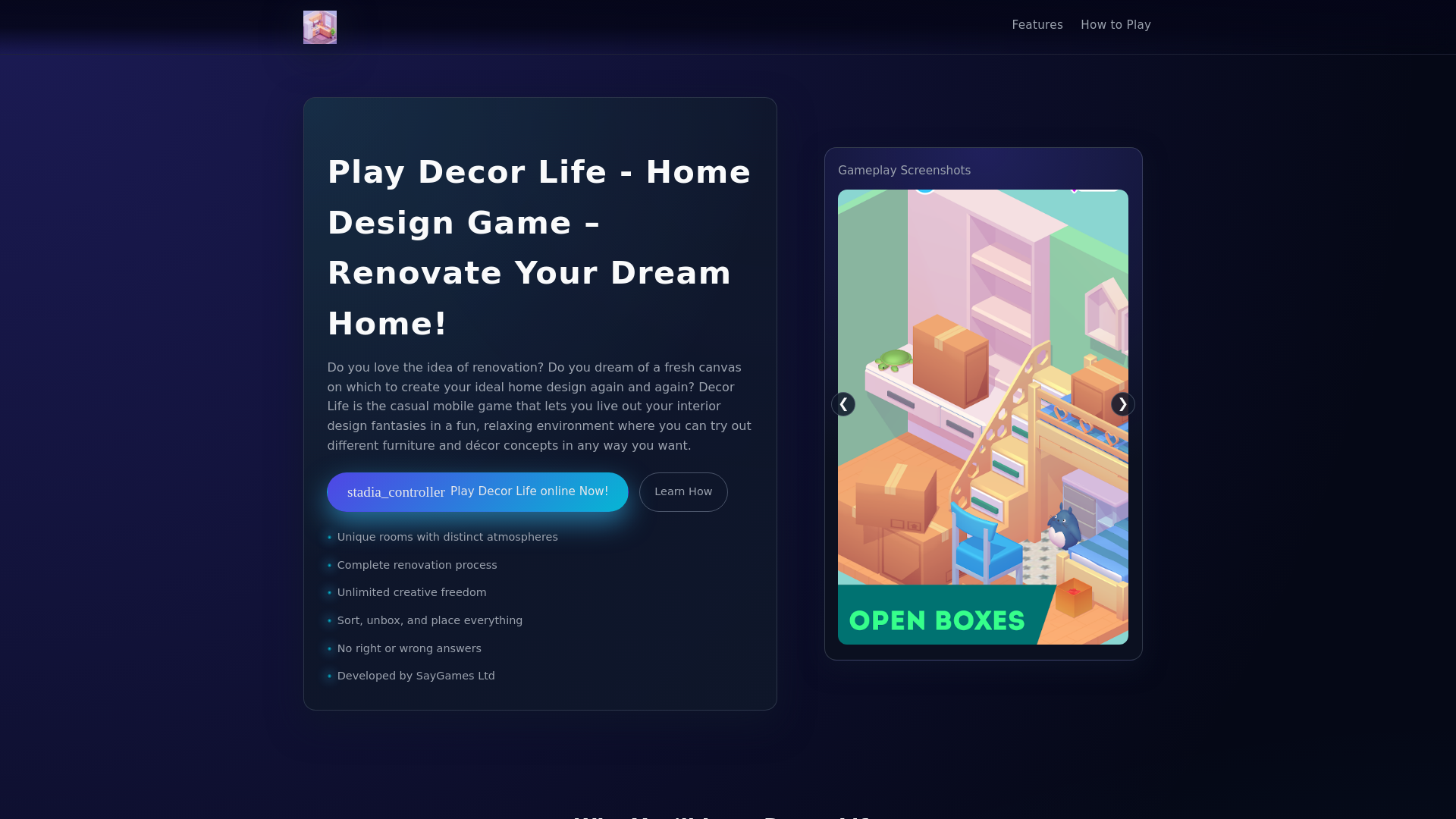 website screenshot of https://playdecorlife.pages.dev/