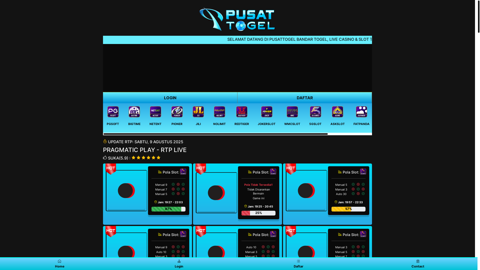 website screenshot of https://pusattogel-rtp-maxwin-terbaru.pages.dev/