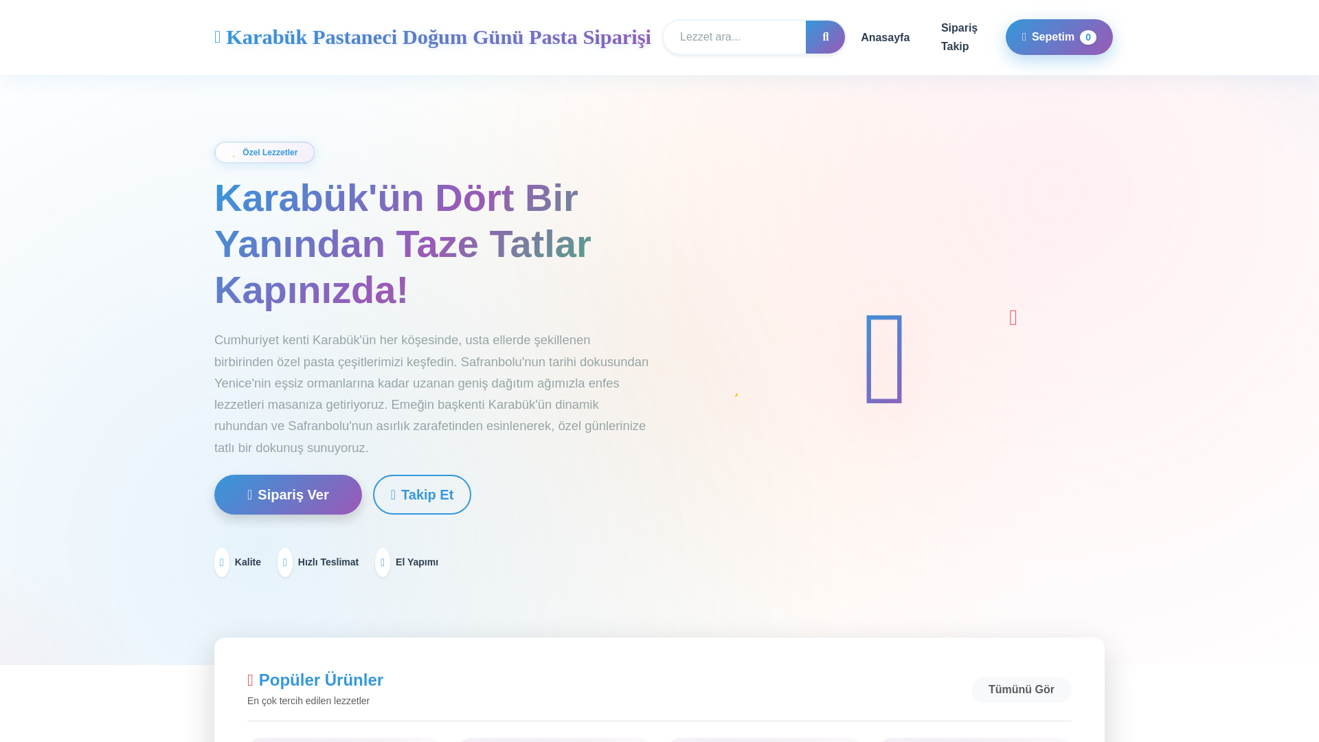 website screenshot of https://karabukpasta.com.tr/