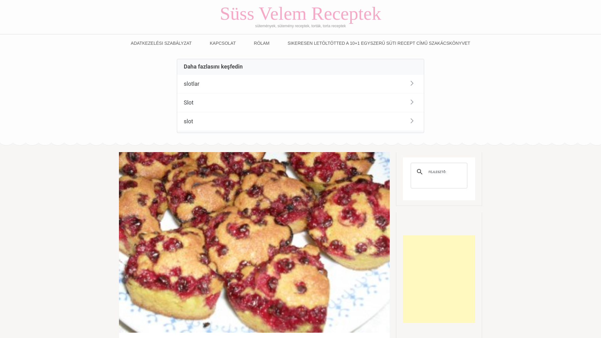 website screenshot of https://sussvelemreceptek.hu