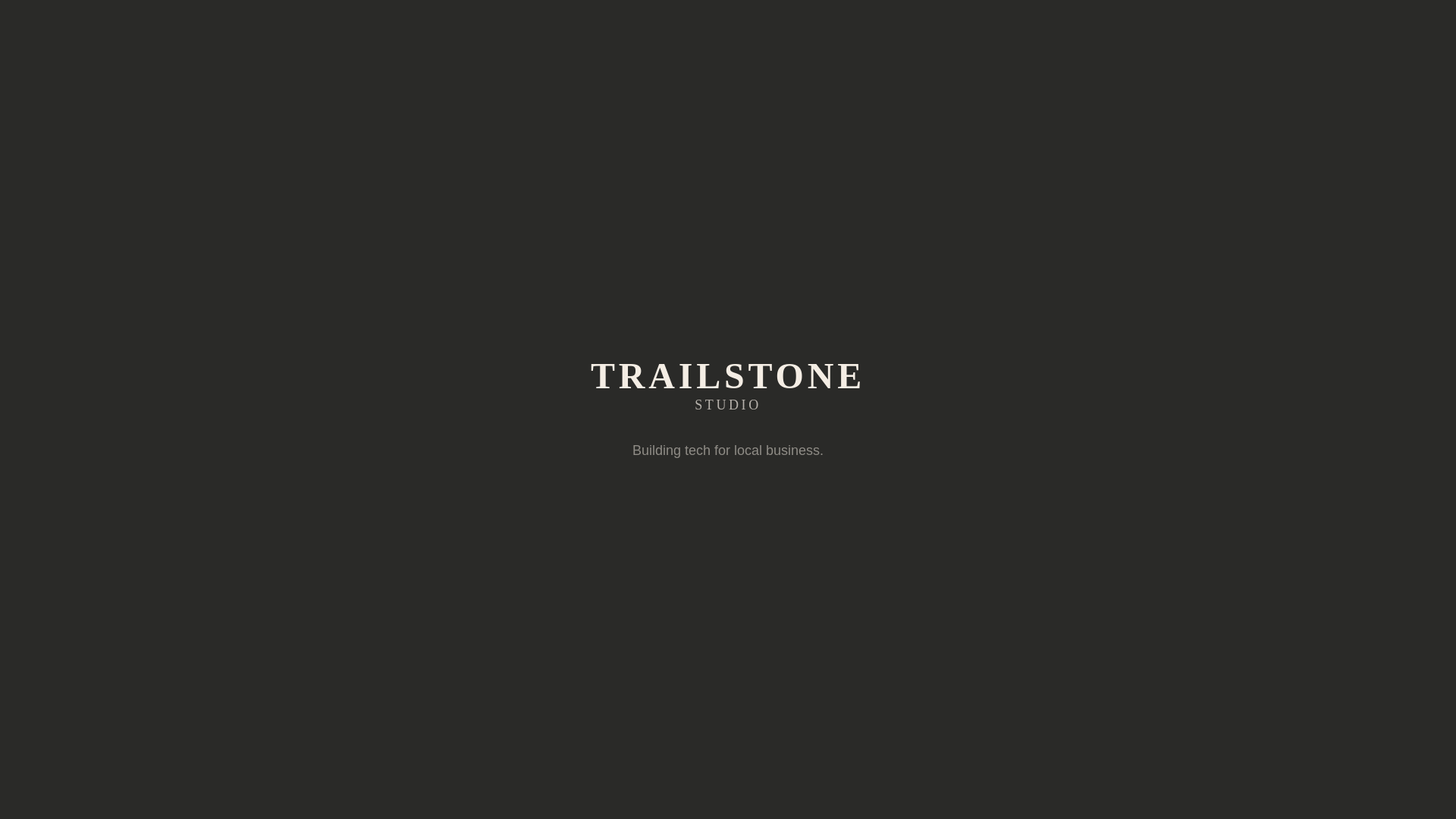 website screenshot of https://trailstone.studio