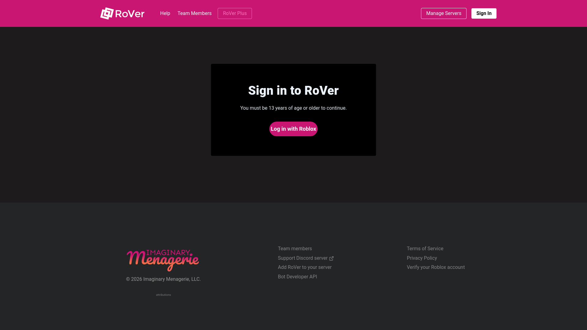 website screenshot of https://tinyurl.com/RoVerVerificationV5