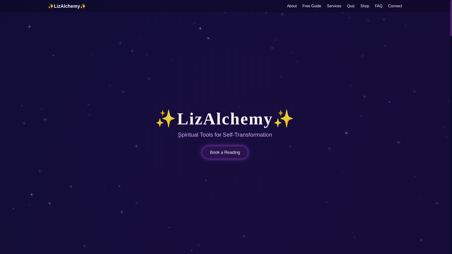 website screenshot of https://lizalchemy.com/