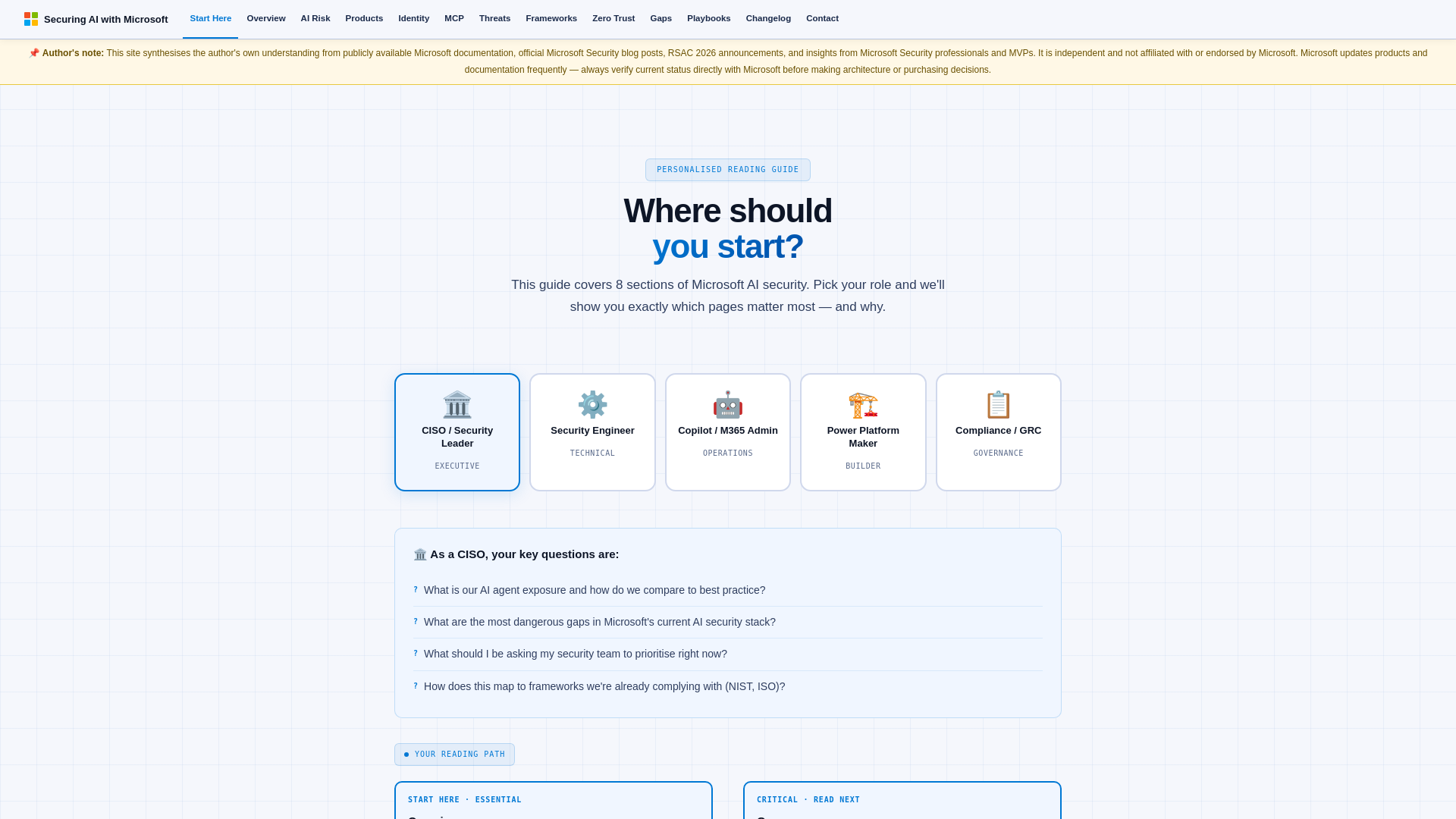 website screenshot of https://msft-ai-security.pages.dev/