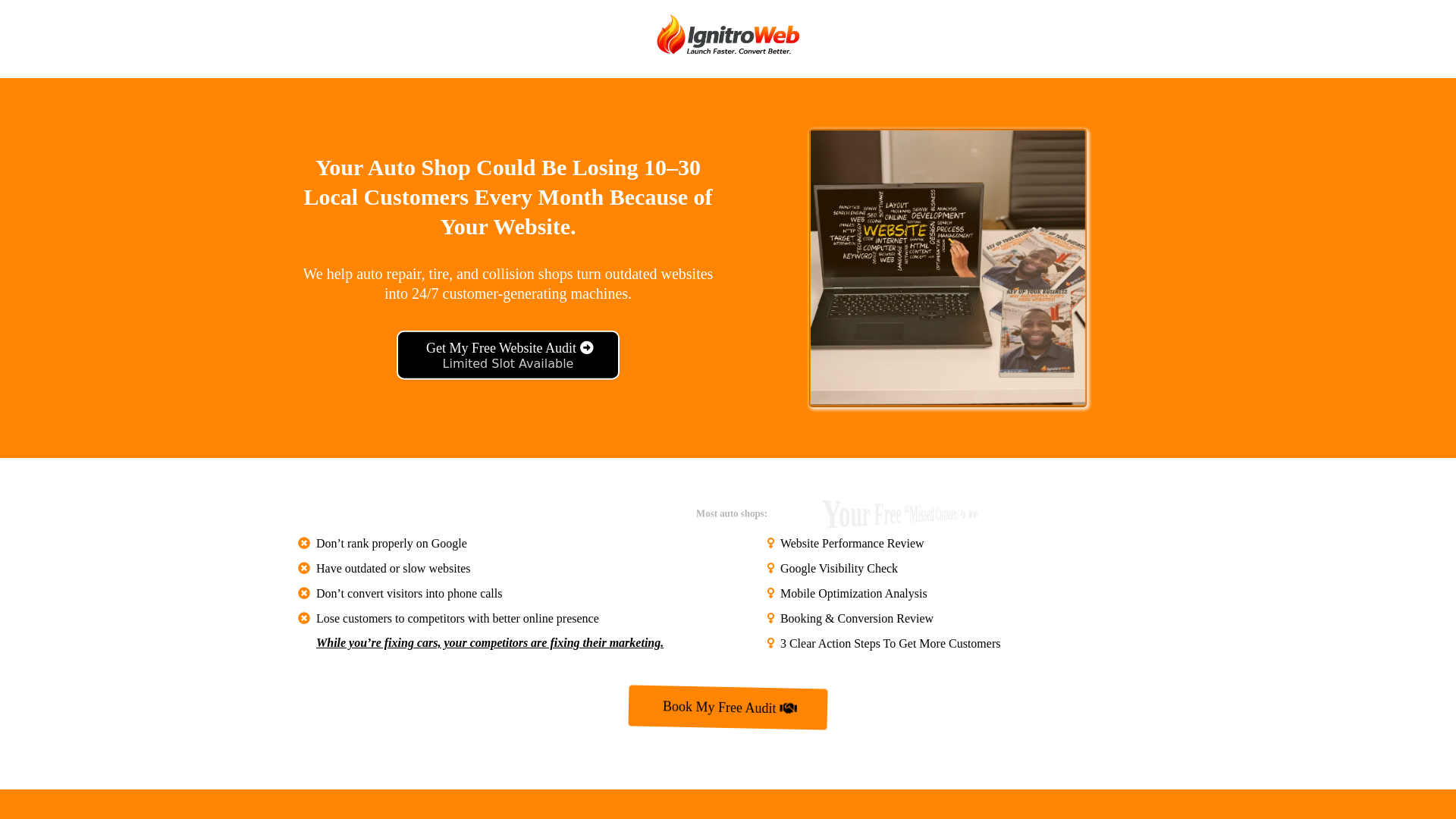 website screenshot of https://ignitrowebsite.com