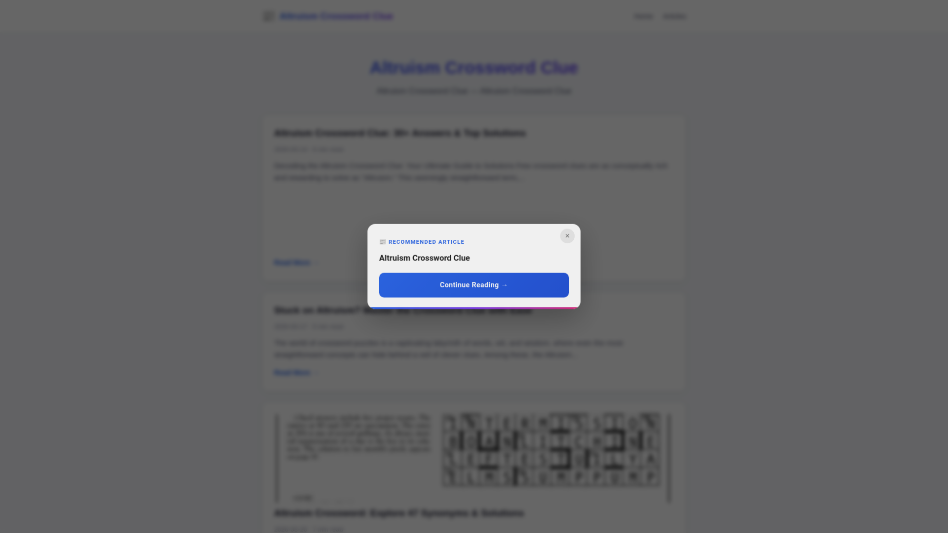 website screenshot of https://altruism-crossword-clue.pages.dev/