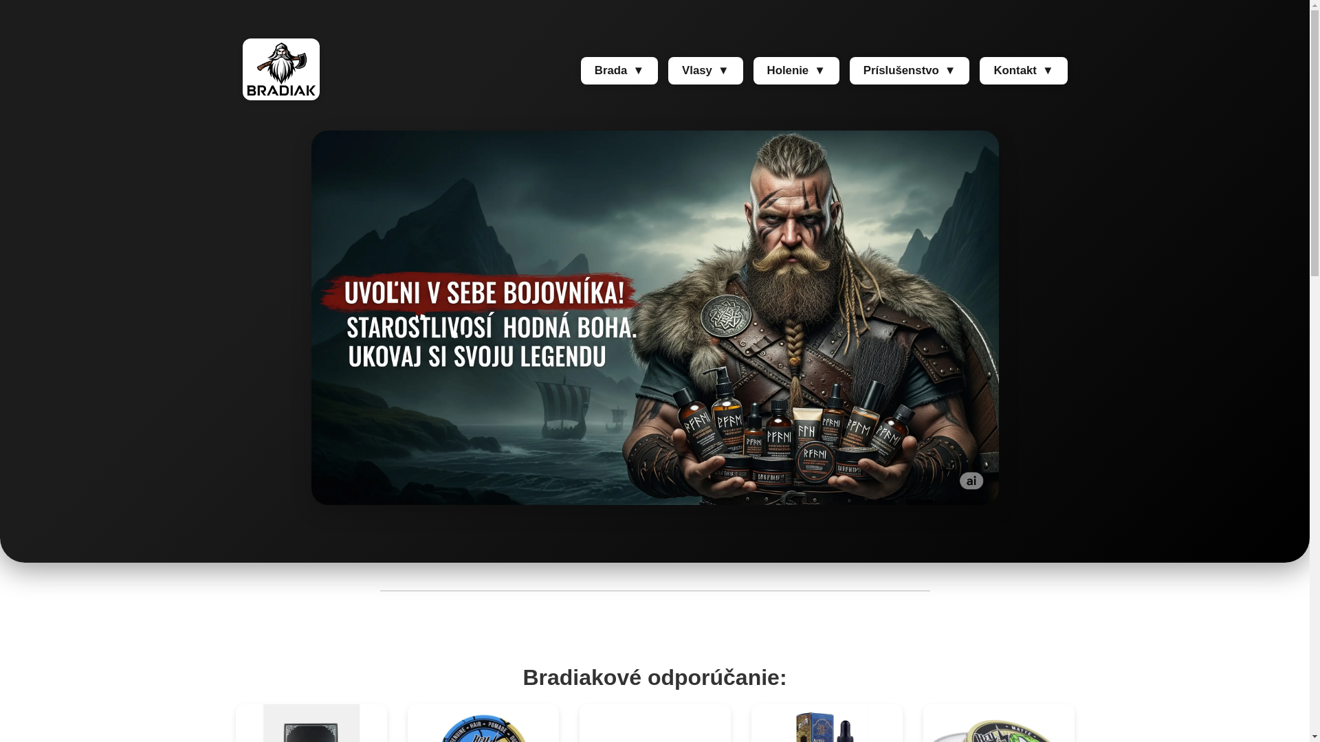 website screenshot of https://bradiak-brada.sk/
