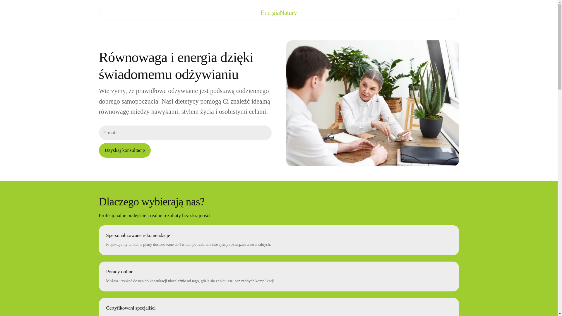 website screenshot of https://energianaturyplus.info/