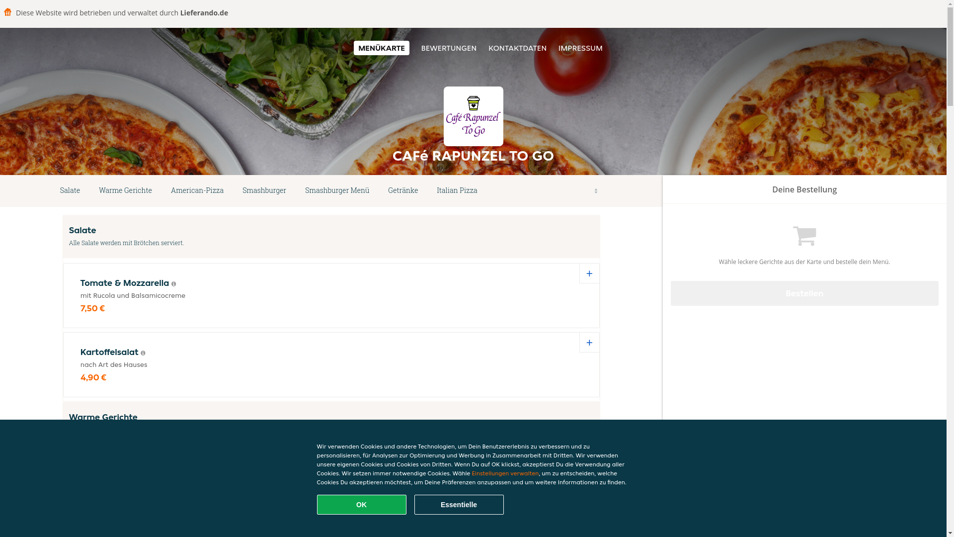 website screenshot of https://caferapunzeltogo-vohringen.de/