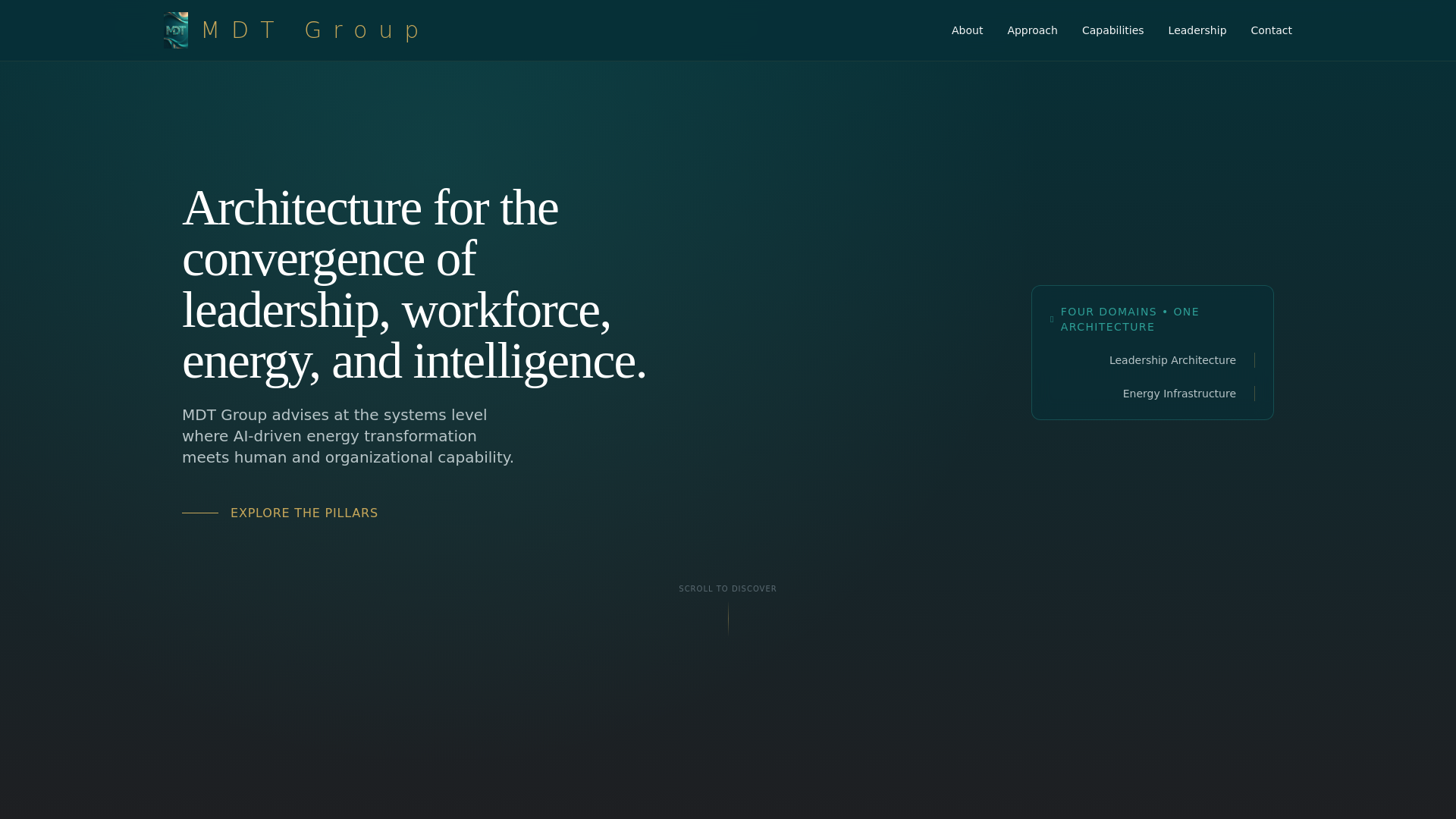 website screenshot of https://mdtgroup-site.pages.dev/