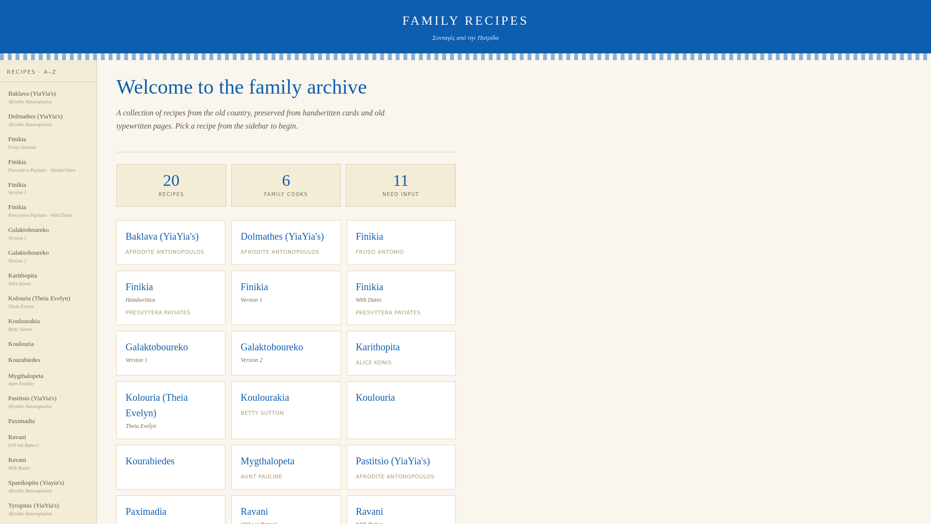 website screenshot of https://greekeasterrecipes.com