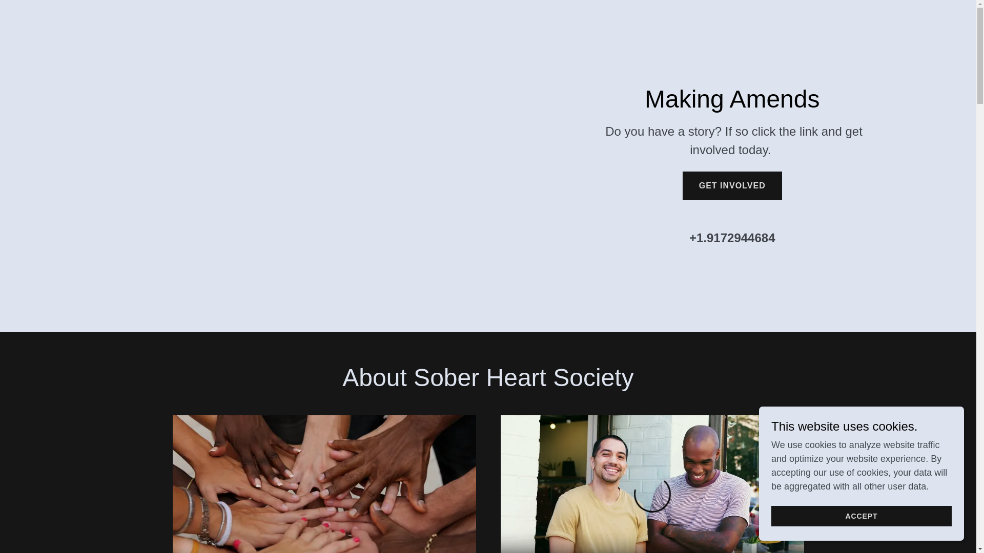 website screenshot of https://thesoberheart.com/
