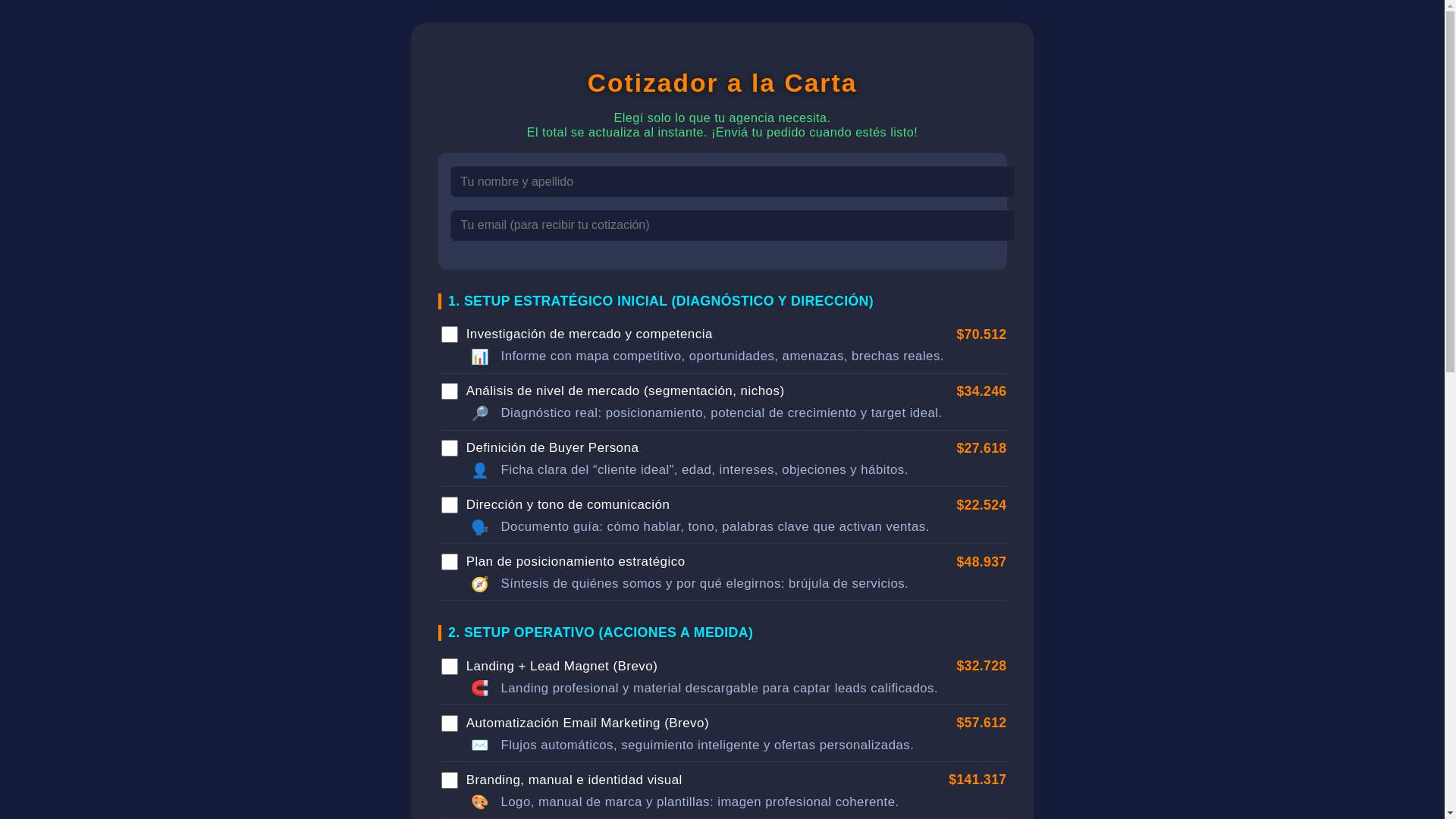 website screenshot of https://cotizador-5hv.pages.dev/