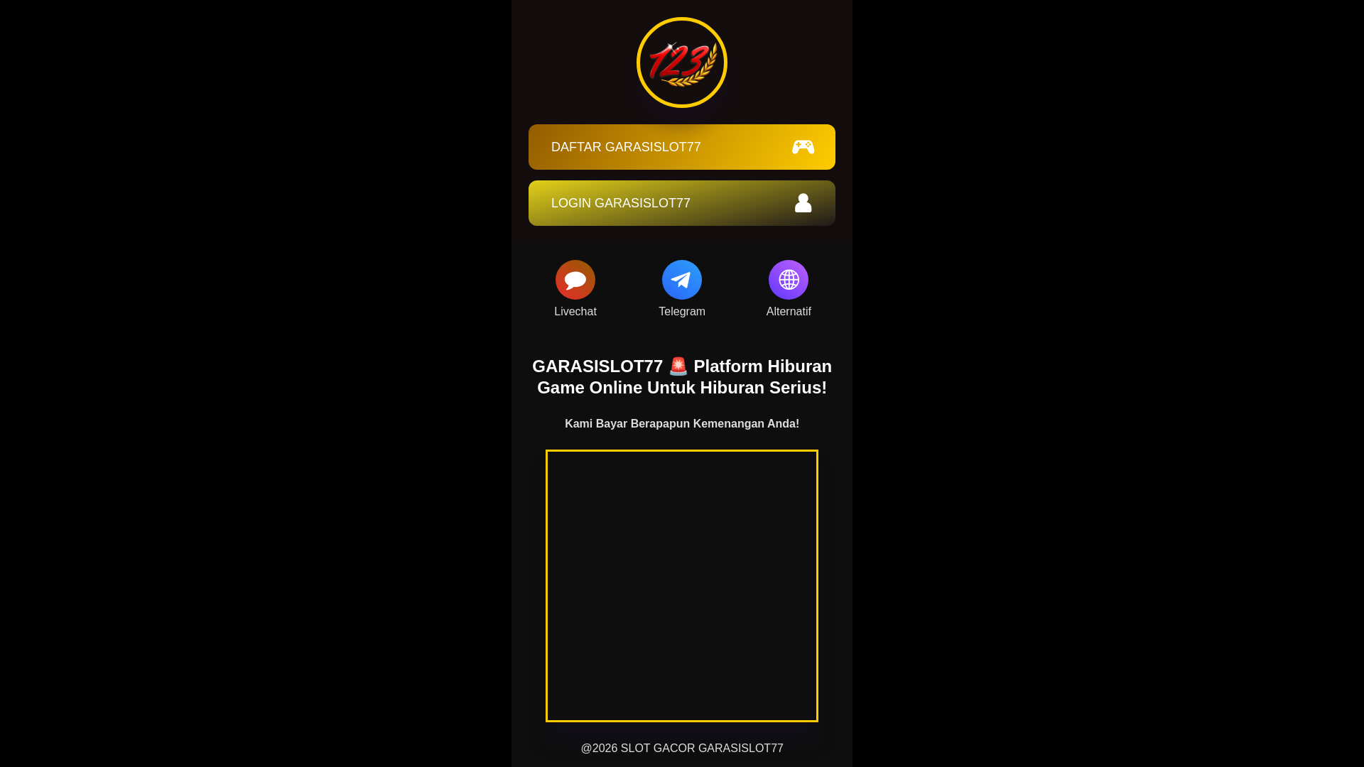 website screenshot of https://garasislot77net.pages.dev/