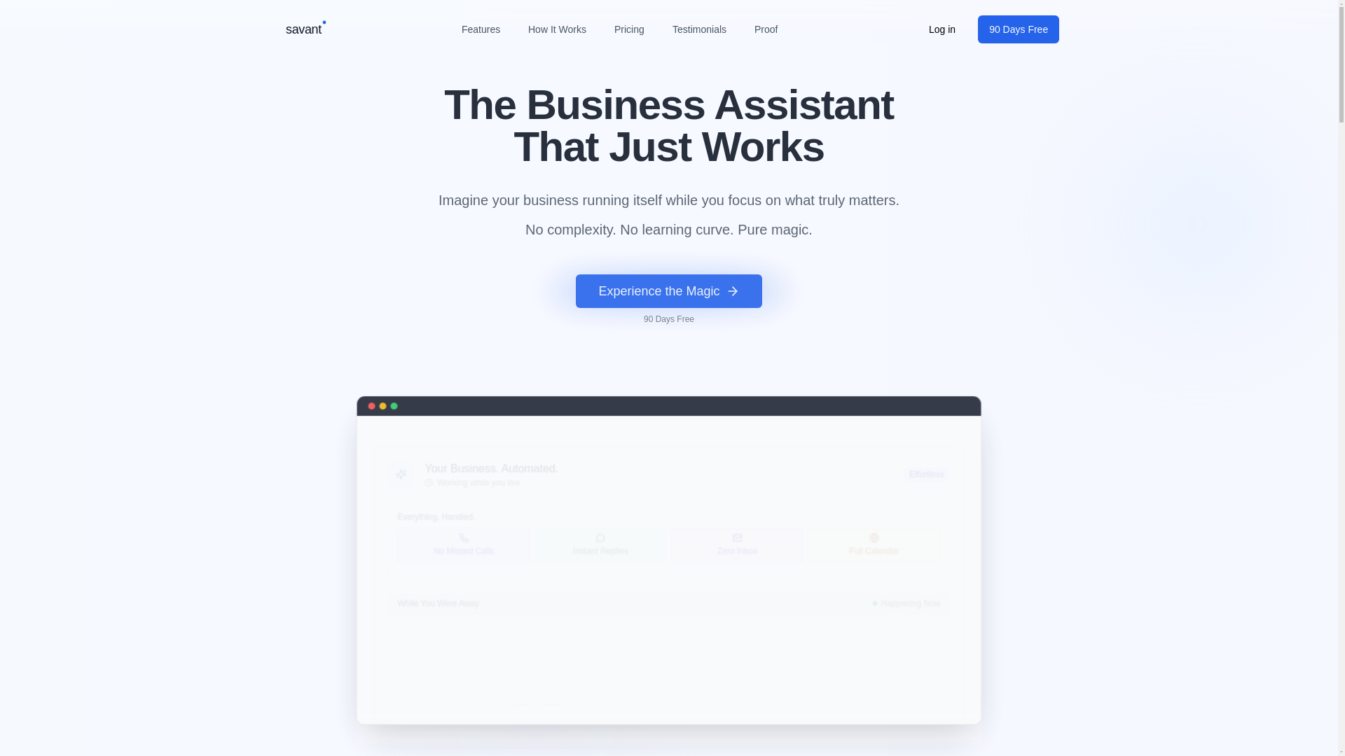 website screenshot of https://thessavants.com/