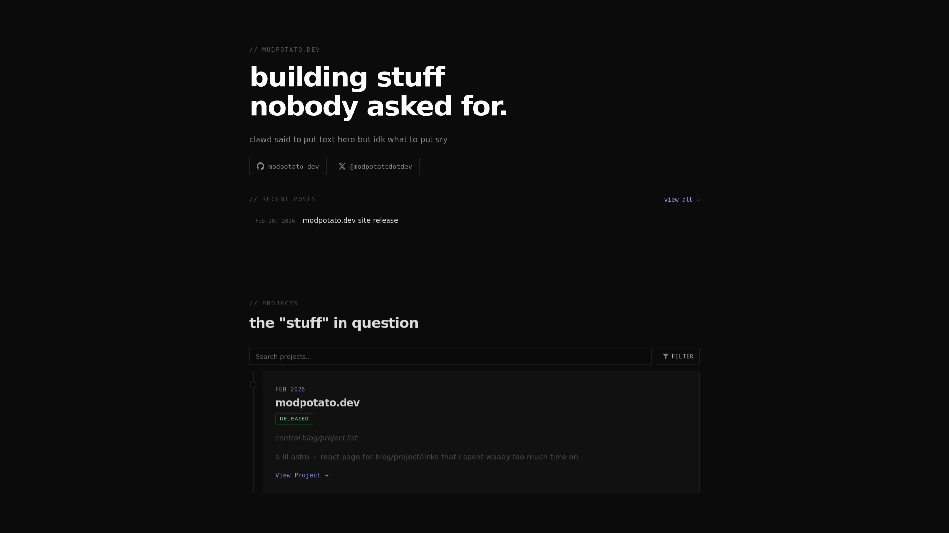 website screenshot of https://modpotato-dev.pages.dev/