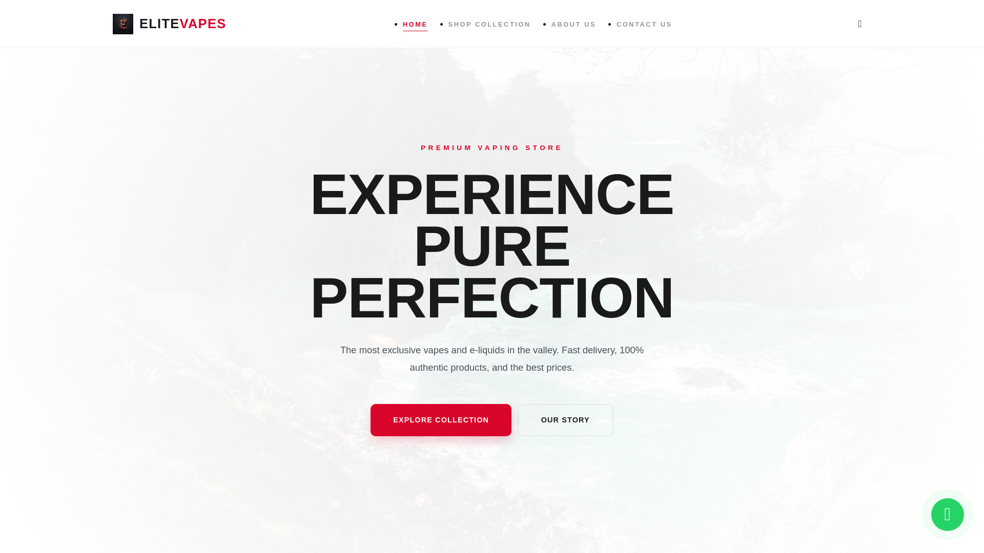 website screenshot of https://elitevapes.in