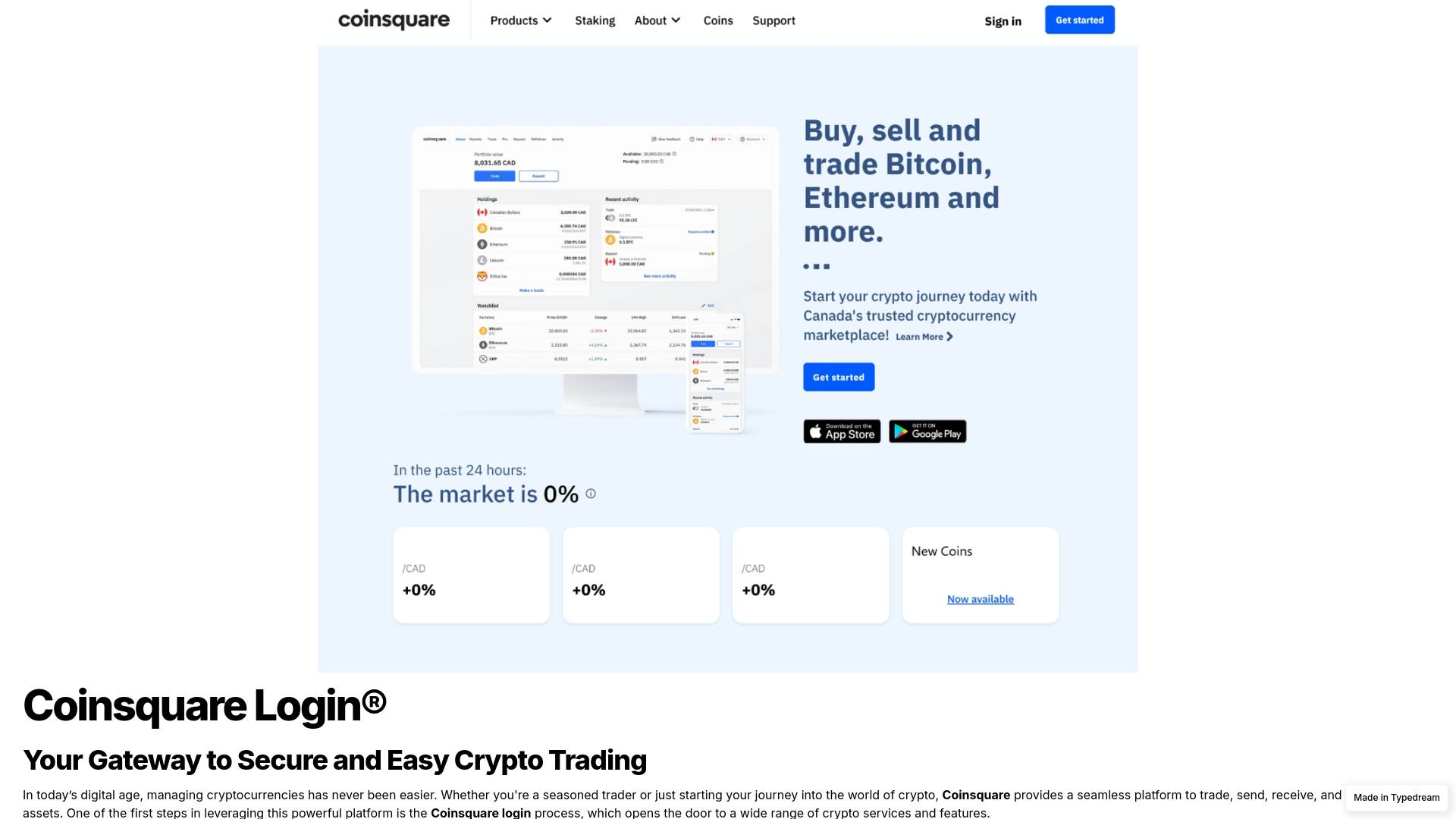 website screenshot of https://secure-sqare-authh.typedream.app/