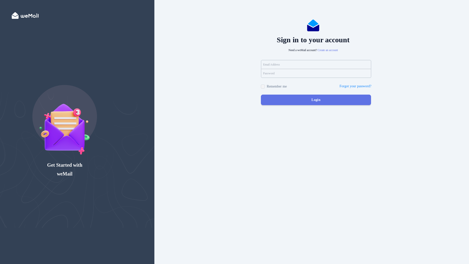 website screenshot of https://wemail-alpha-app.pages.dev/