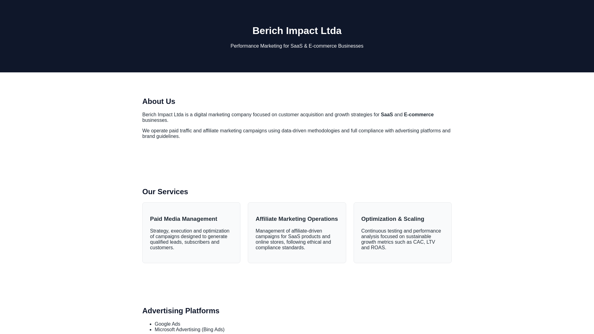 website screenshot of https://portifolio-berichimpact-completo.pages.dev/