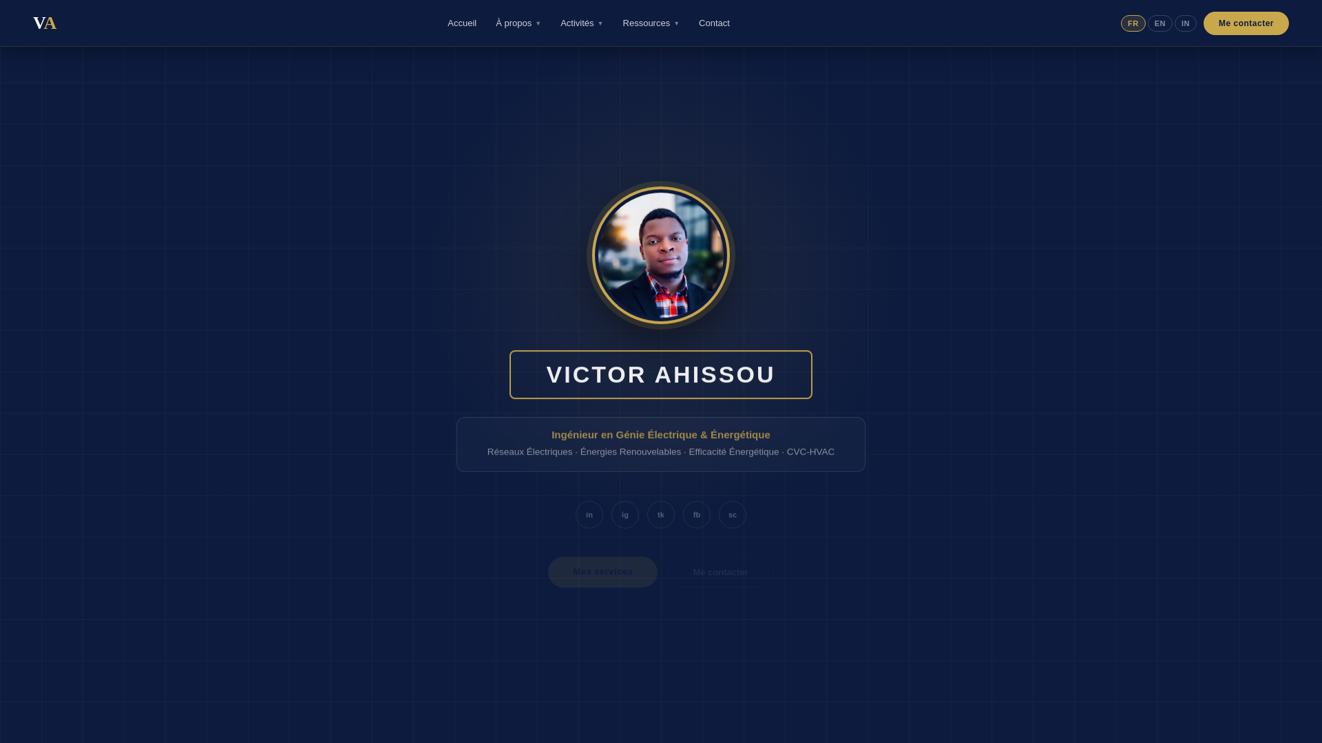 website screenshot of https://victor-ahissou.com/